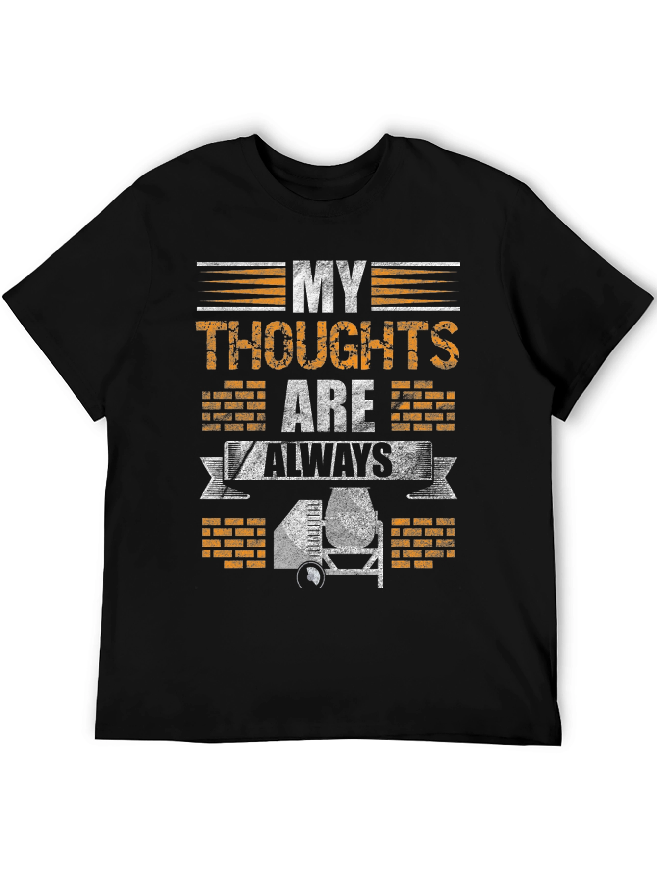 Black Construction Worker Humor T-Shirt: Always on the Job view 5