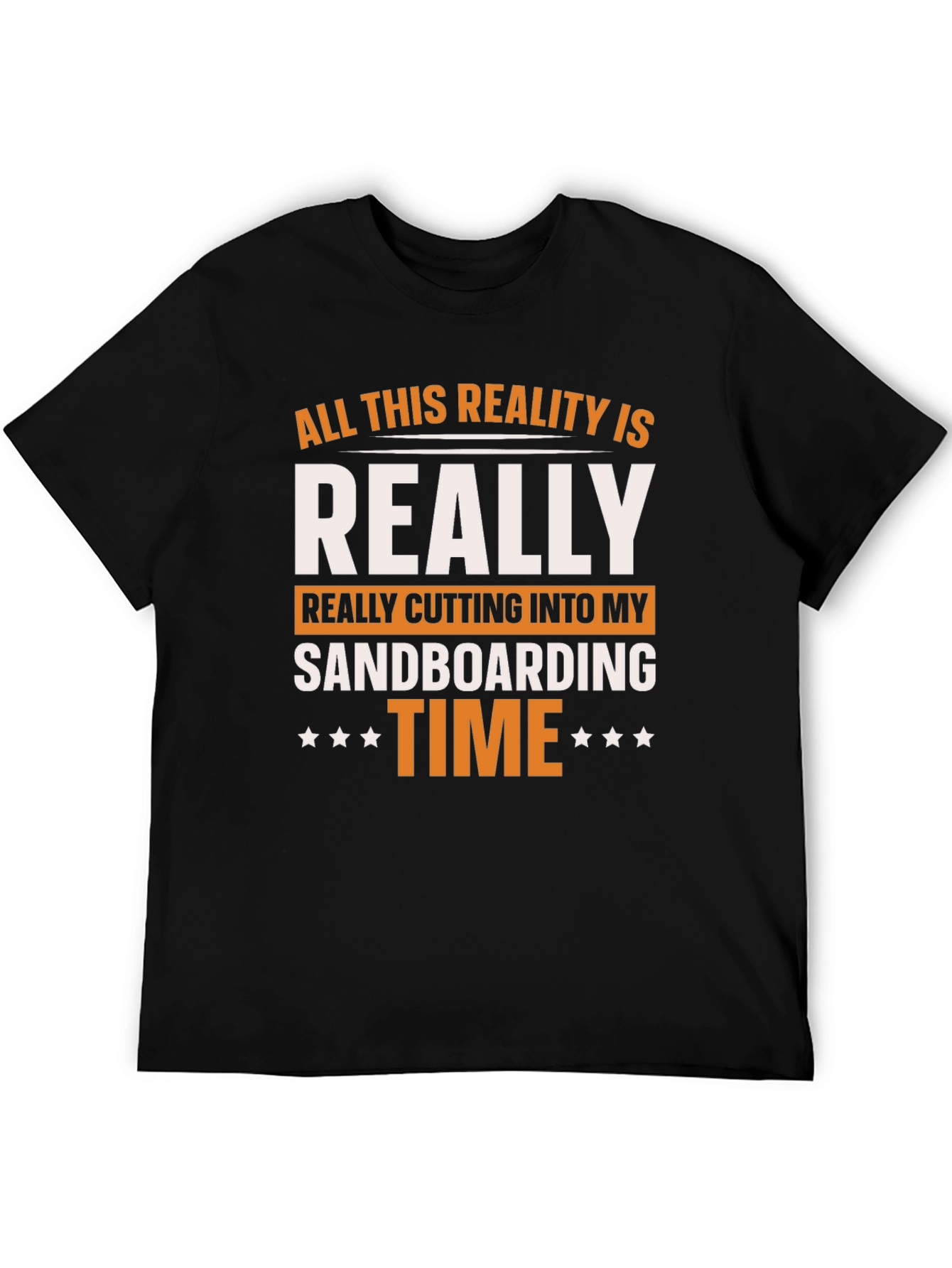 Black Sandboarding Time Graphic Tee view 5