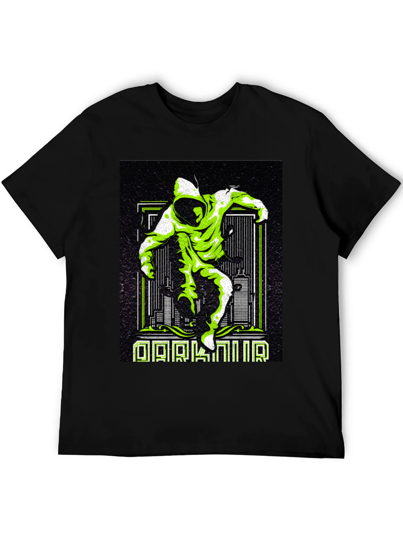 Black Urban Style Graphic Print Tee view 5