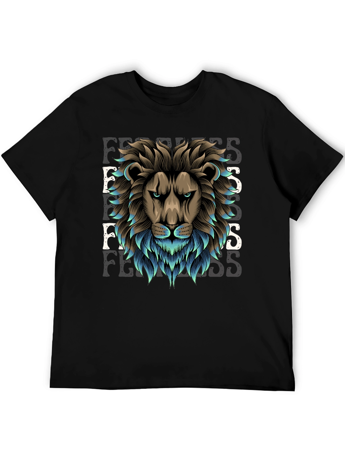 Black Lion Fearless Graphic Tee - Premium Cotton Blend view 5