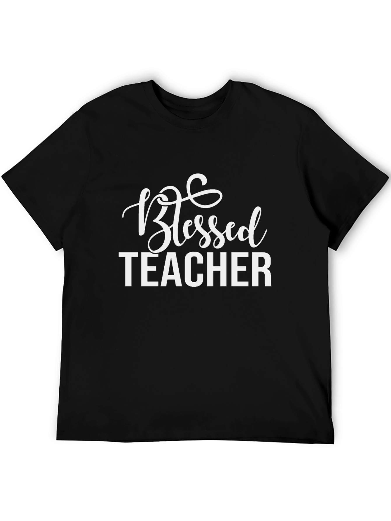 Black Blessed Teacher T-Shirt - Soft Cotton Tee view 5