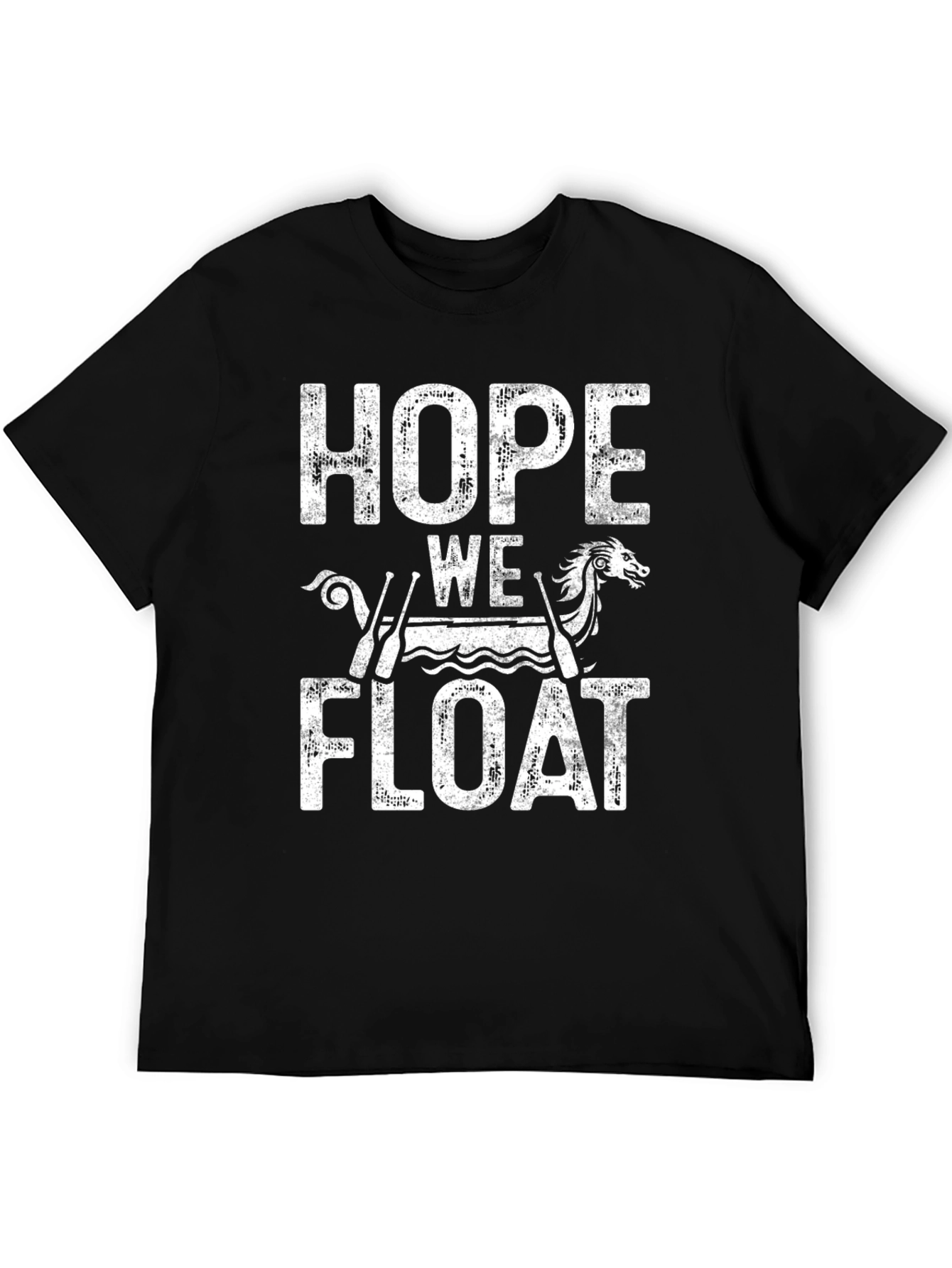 Black Hope We Float Graphic Tee - Novelty T-Shirt view 5