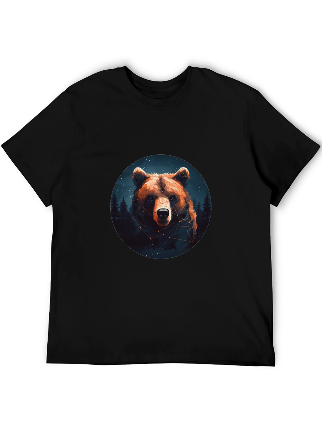 Black Bear Constellation Graphic Black T-Shirt view 5
