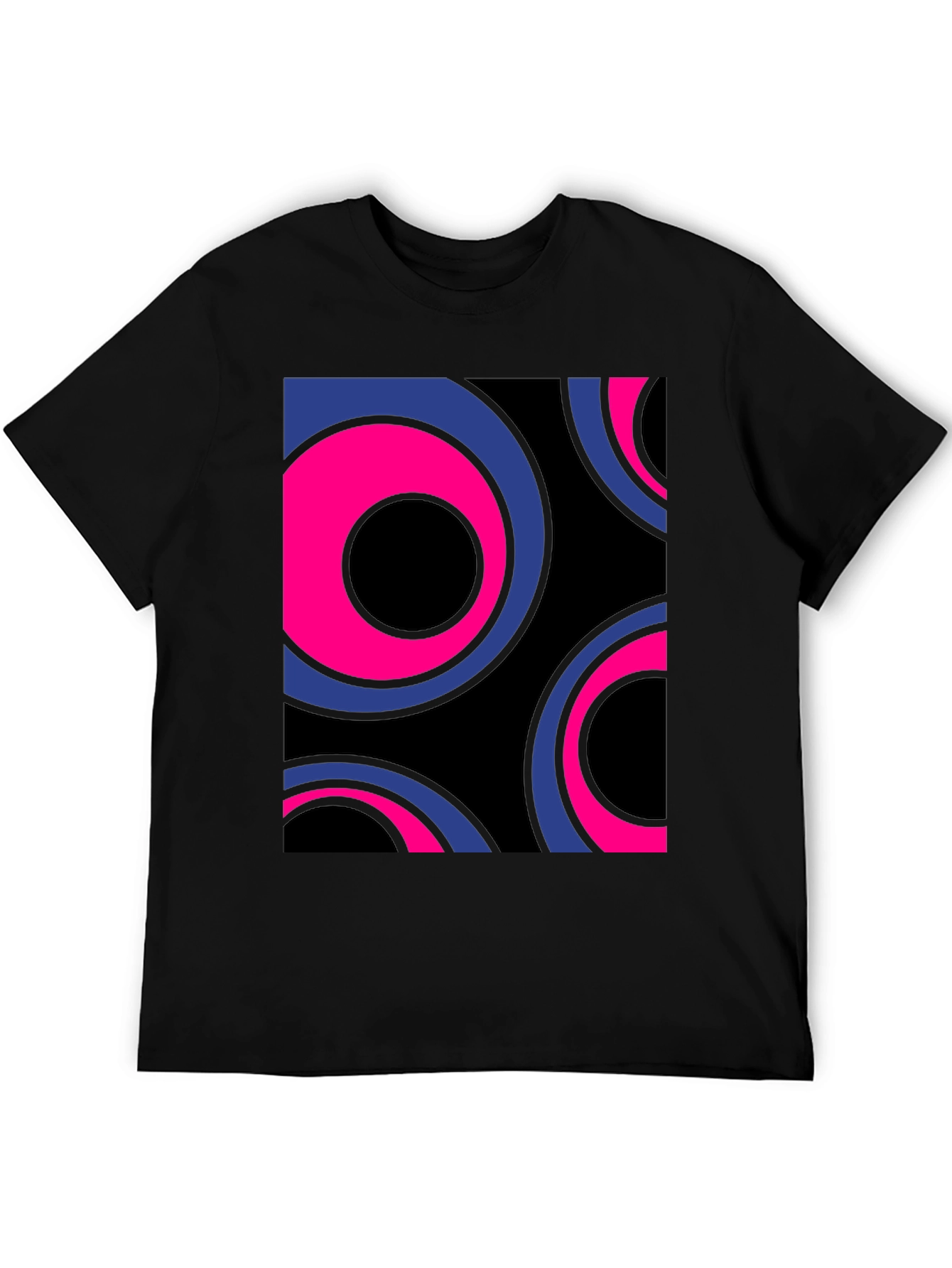 Black Retro Circle Graphic Tee - Bold Style view 5