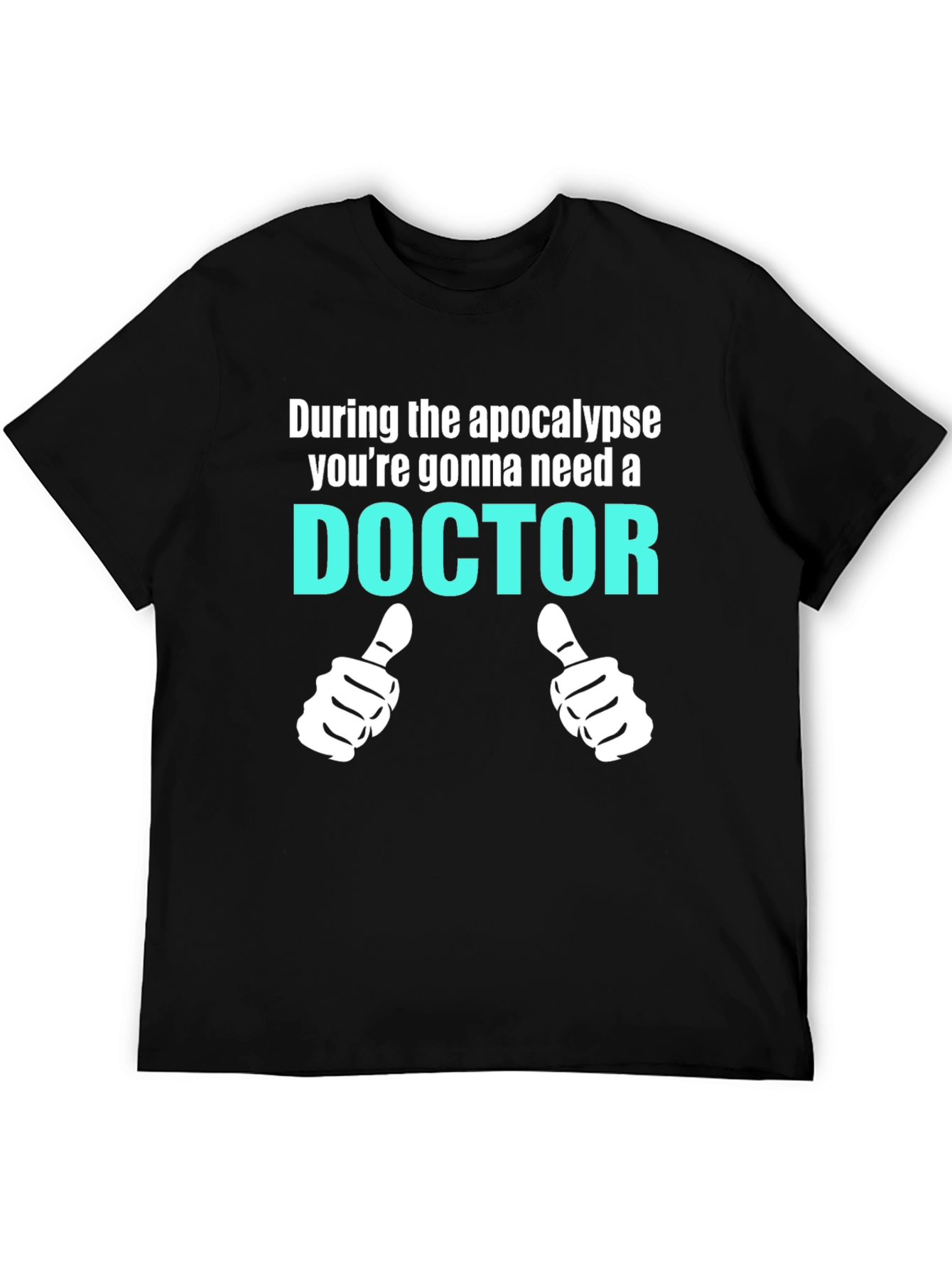Black Apocalypse Doctor T-Shirt Funny Novelty Tee view 5