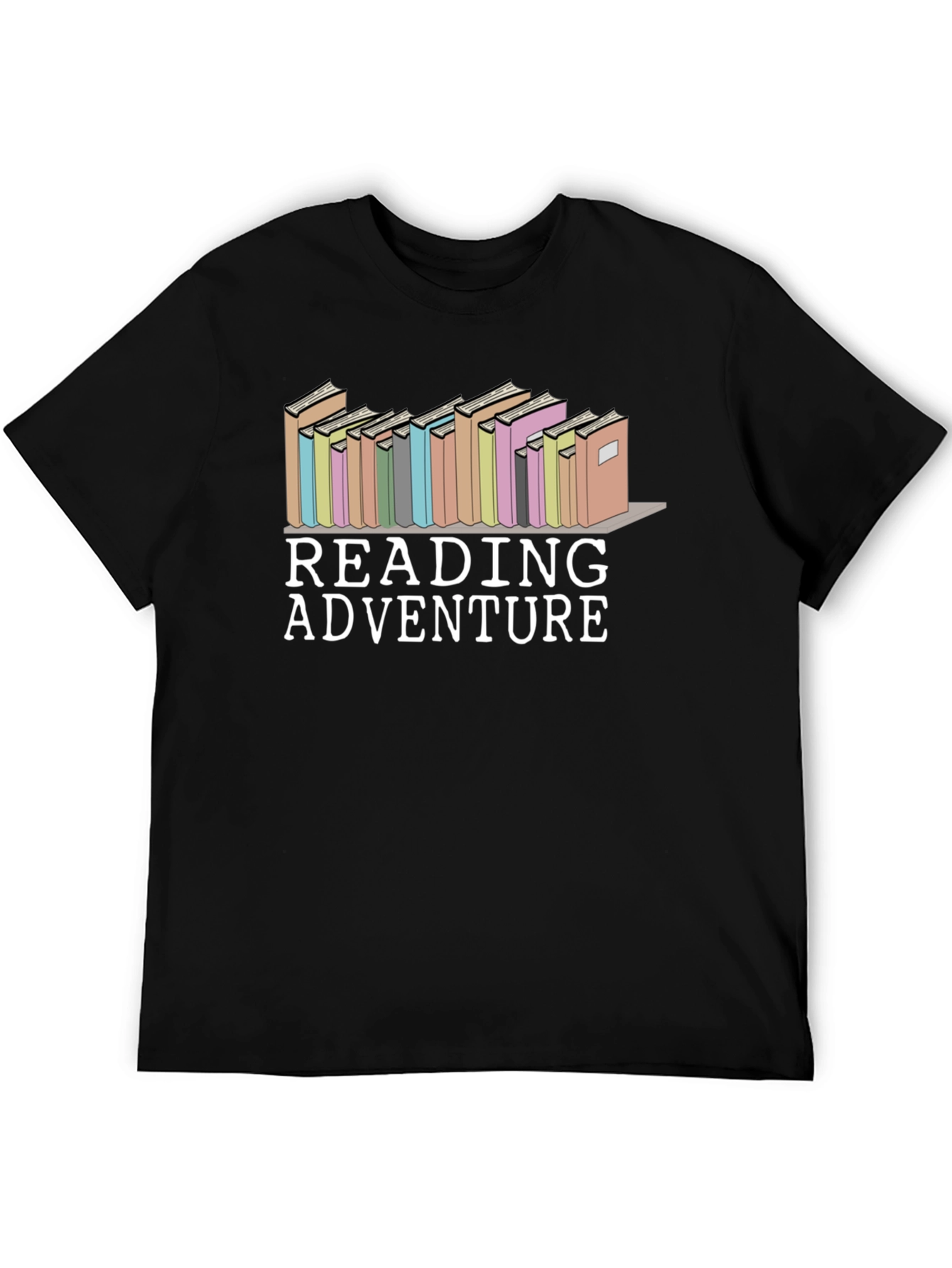 Black Reading Adventure Graphic T-Shirt view 5