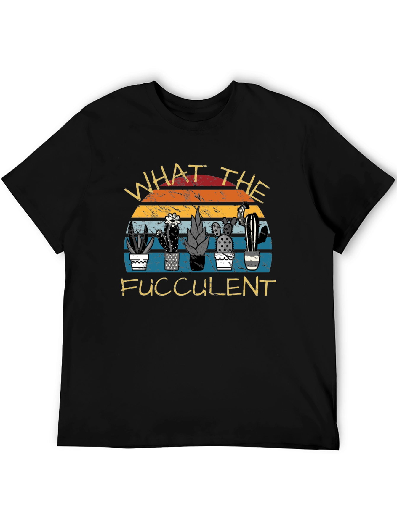 Black What the Fucculent Graphic T-Shirt view 5