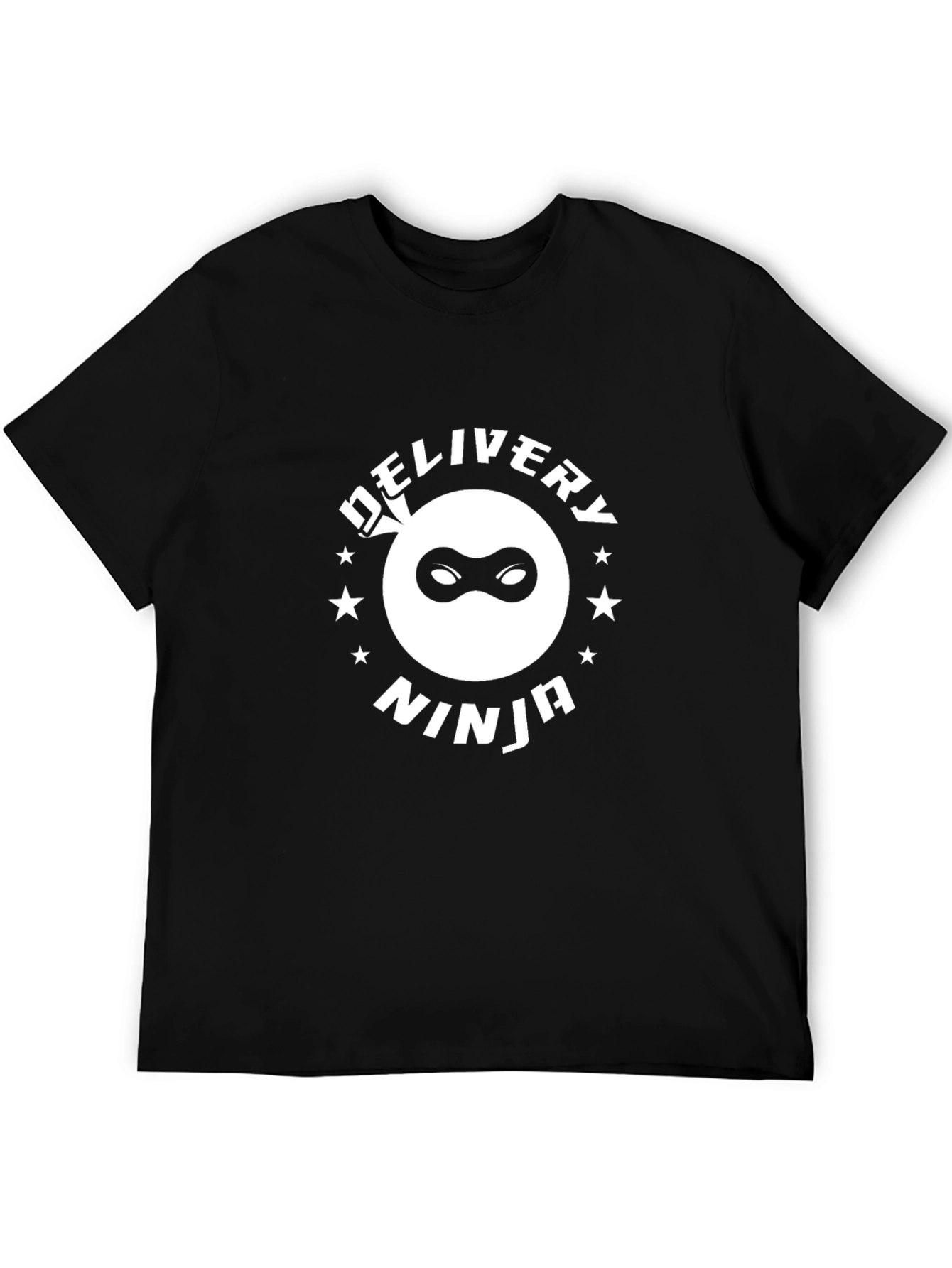 Black Delivery Ninja Graphic T-Shirt - Black view 5