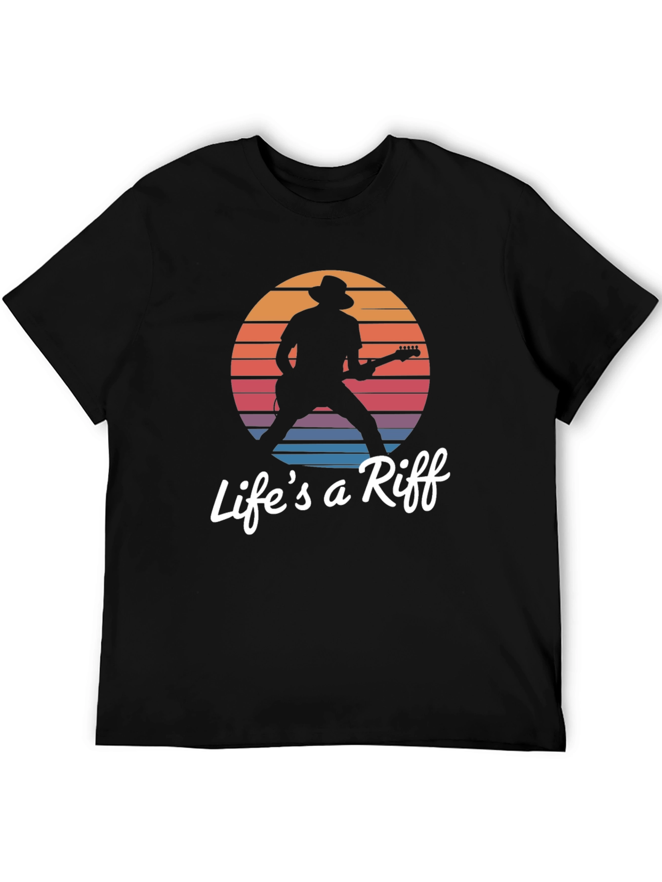 Black Life's a Riff Graphic Tee - Music Lover T-Shirt view 5