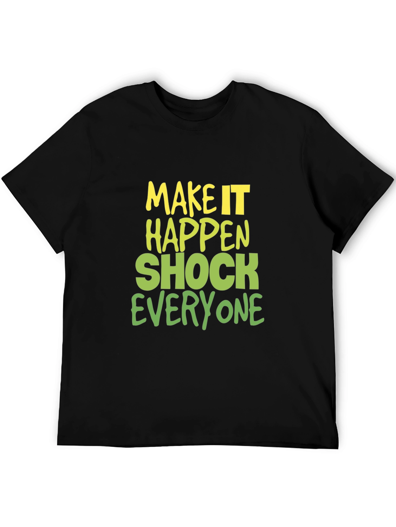 Black Make it Happen Graphic Tee - Black Cotton Blend view 5