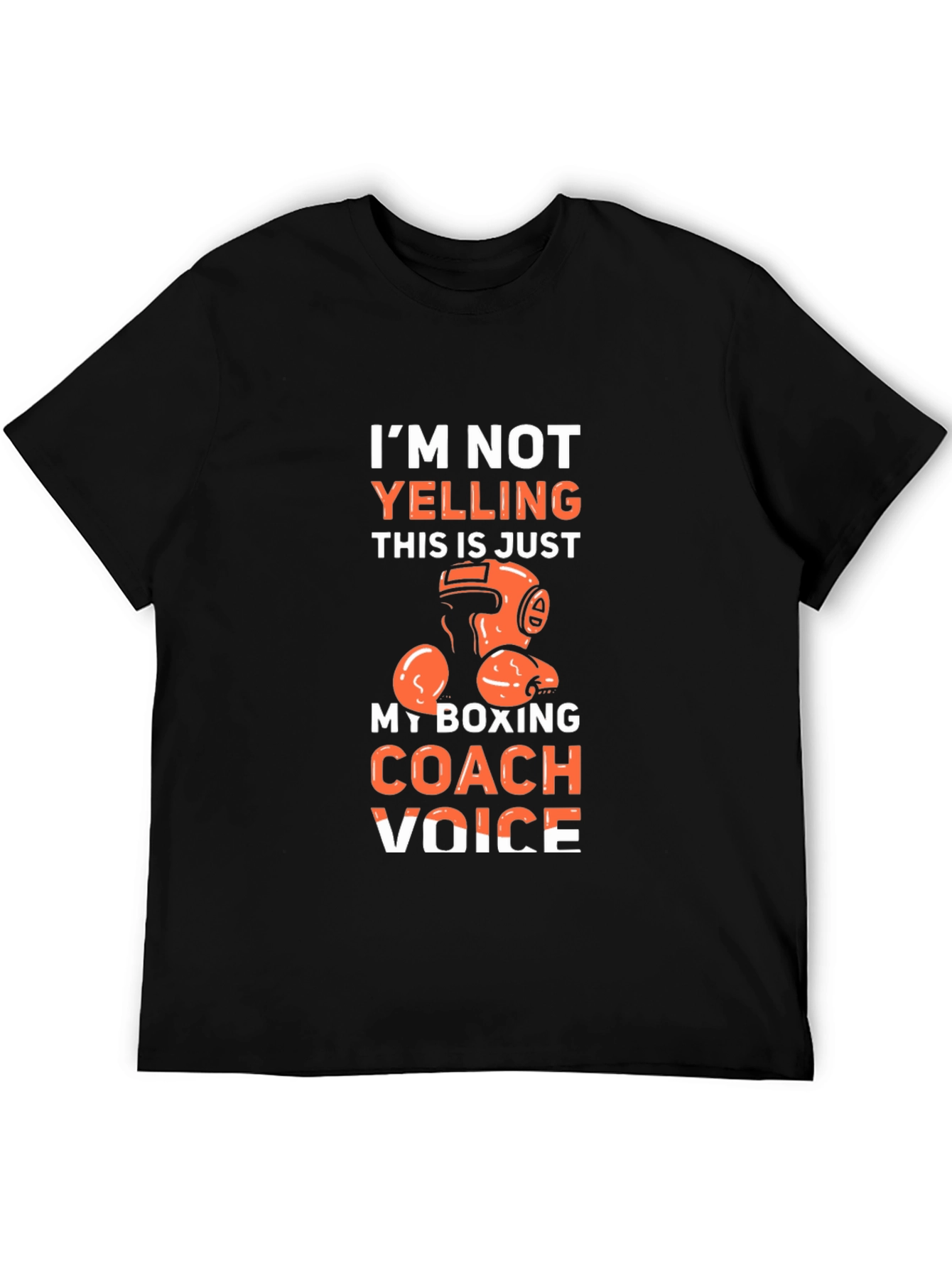 Black Boxing Coach Voice T-Shirt - Funny Boxer Tee view 5