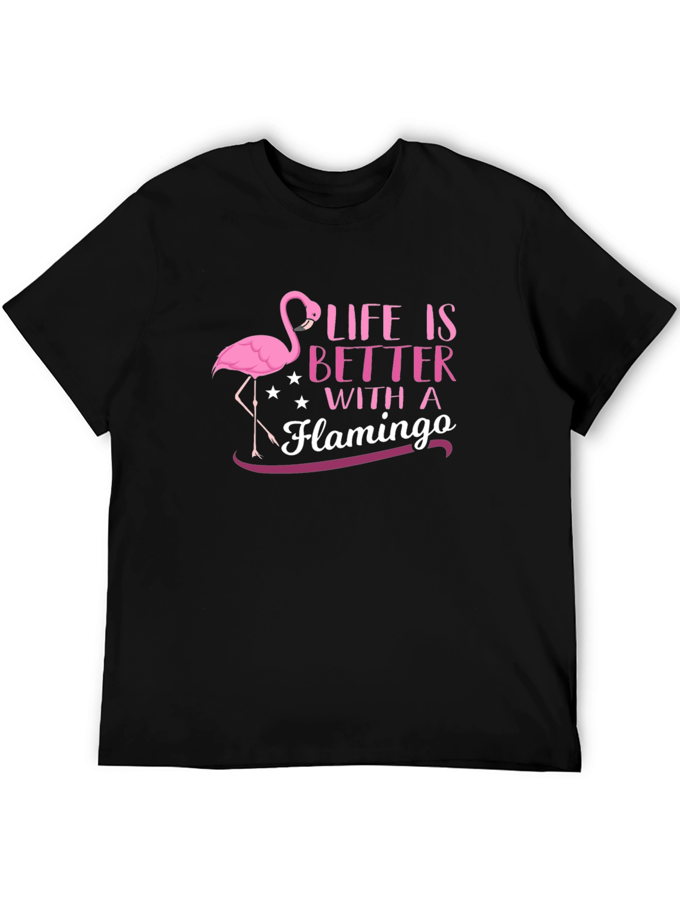 Black Life is Better with a Flamingo Graphic Tee view 5