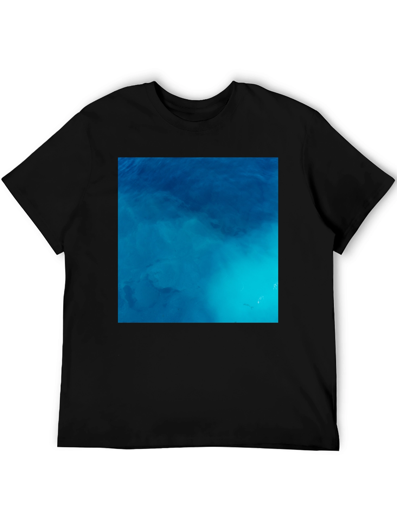 Black Ocean Water Graphic Tee - Relaxed Fit Black Shirt view 5
