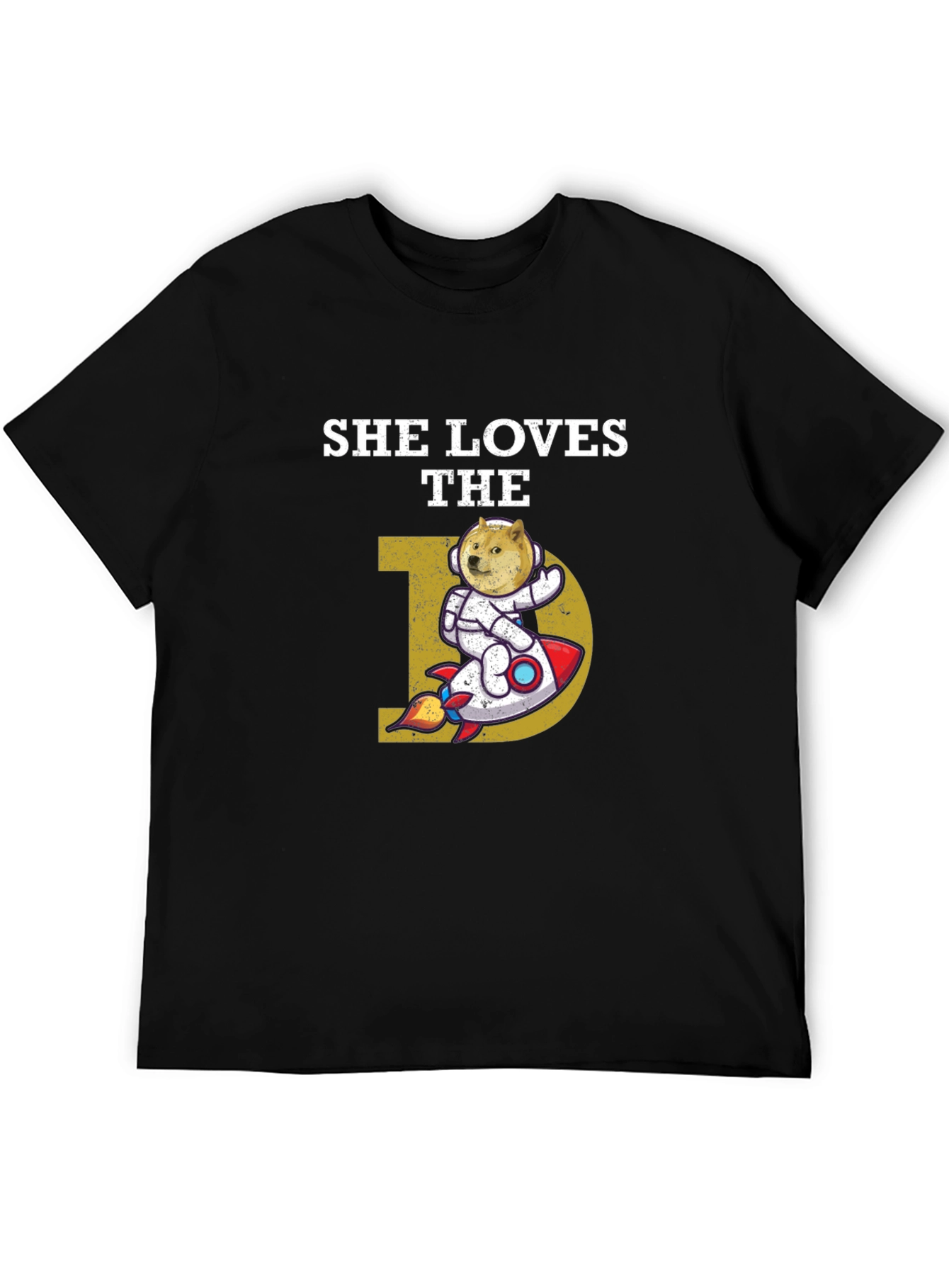 She Loves The D Doge T-Shirt Crypto Meme Astronaut Rocket - 5
