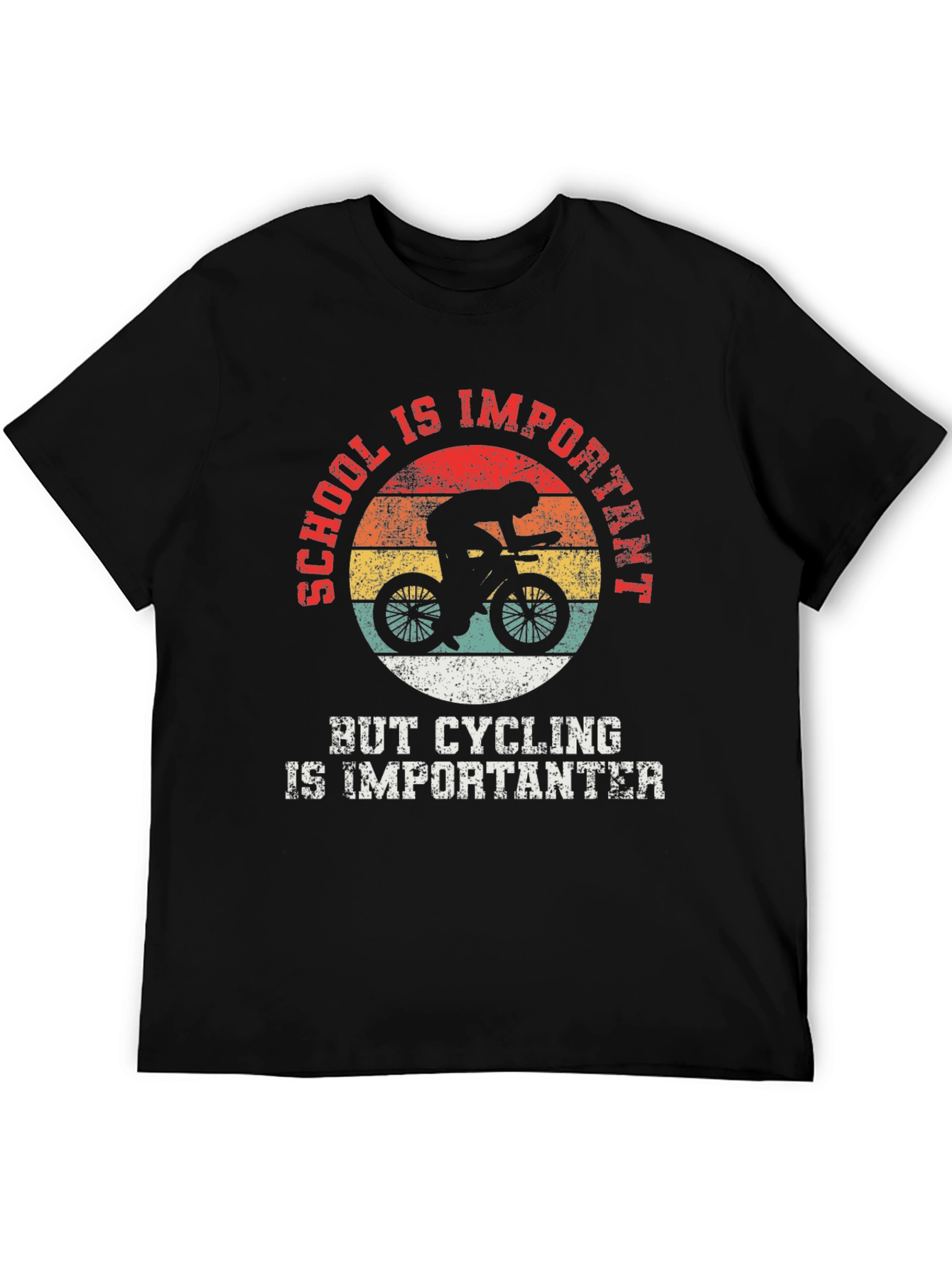 Black Cycling is Importanter T-Shirt view 5