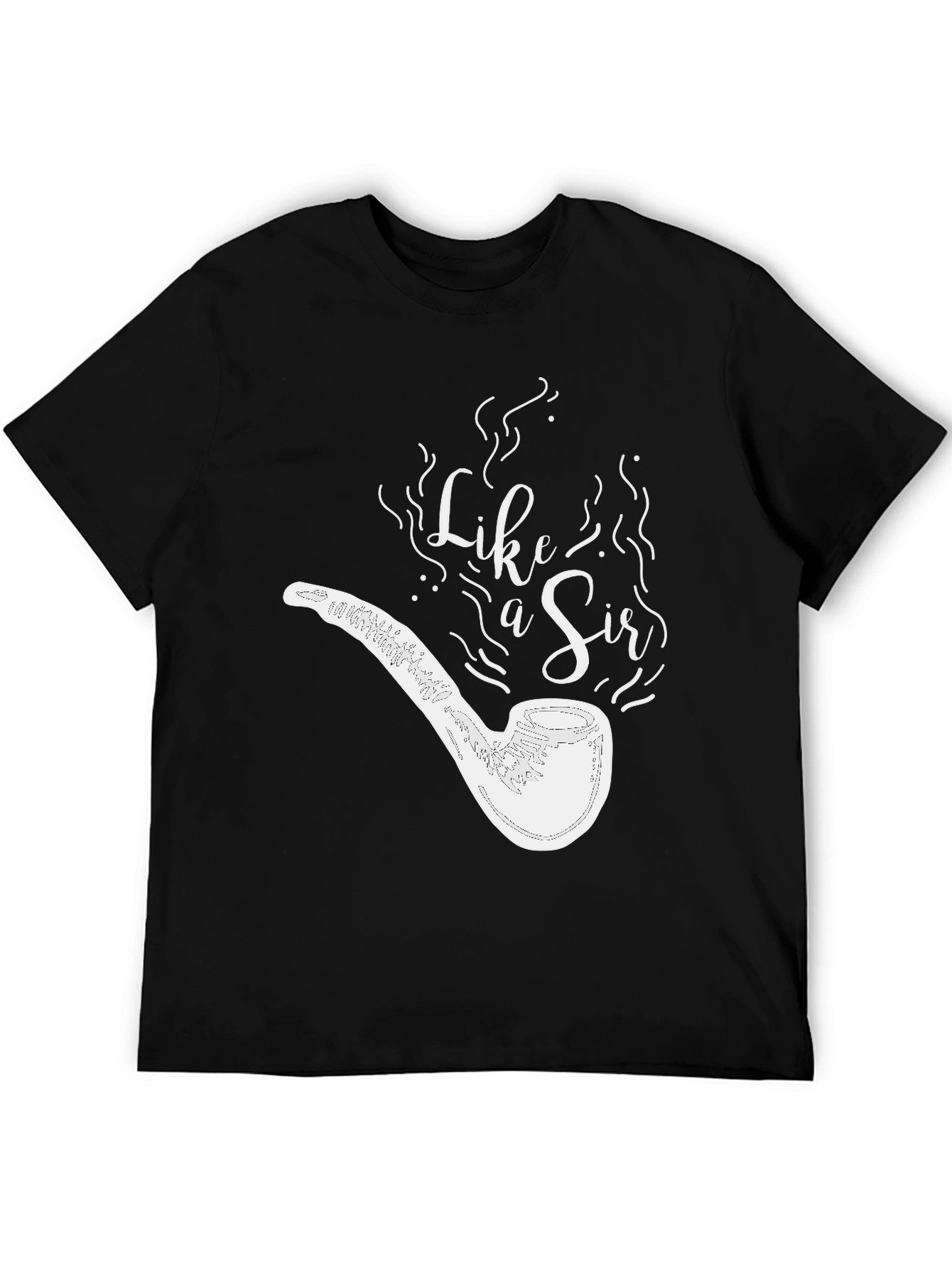 Black Like a Sir Pipe Graphic Black T-Shirt view 5