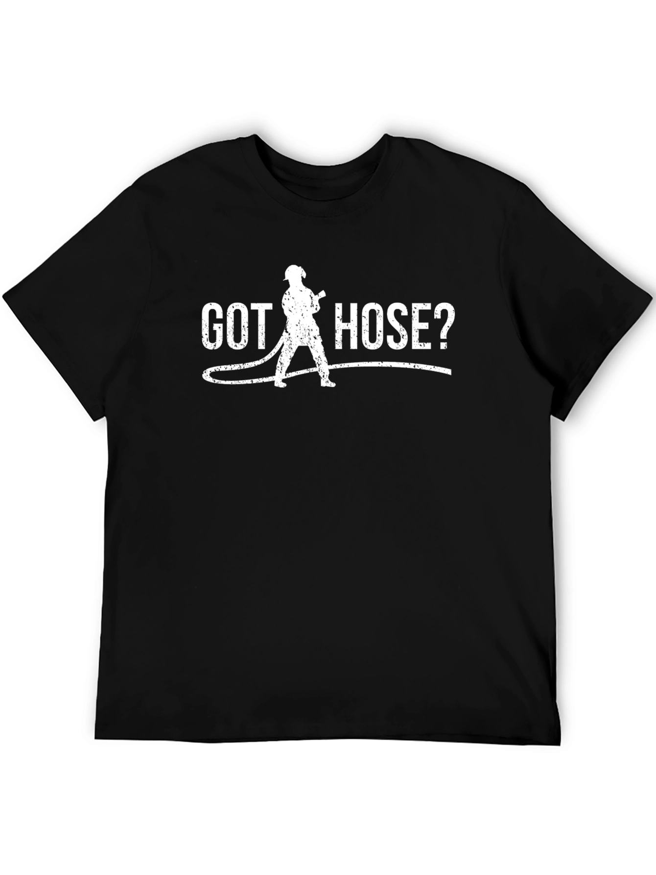 Black Got Hose? Firefighter T-Shirt view 5