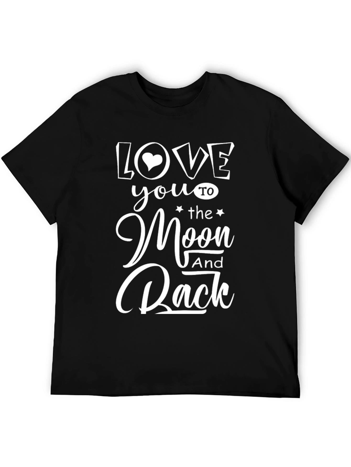 Black Love You to the Moon and Back Graphic Tee view 5