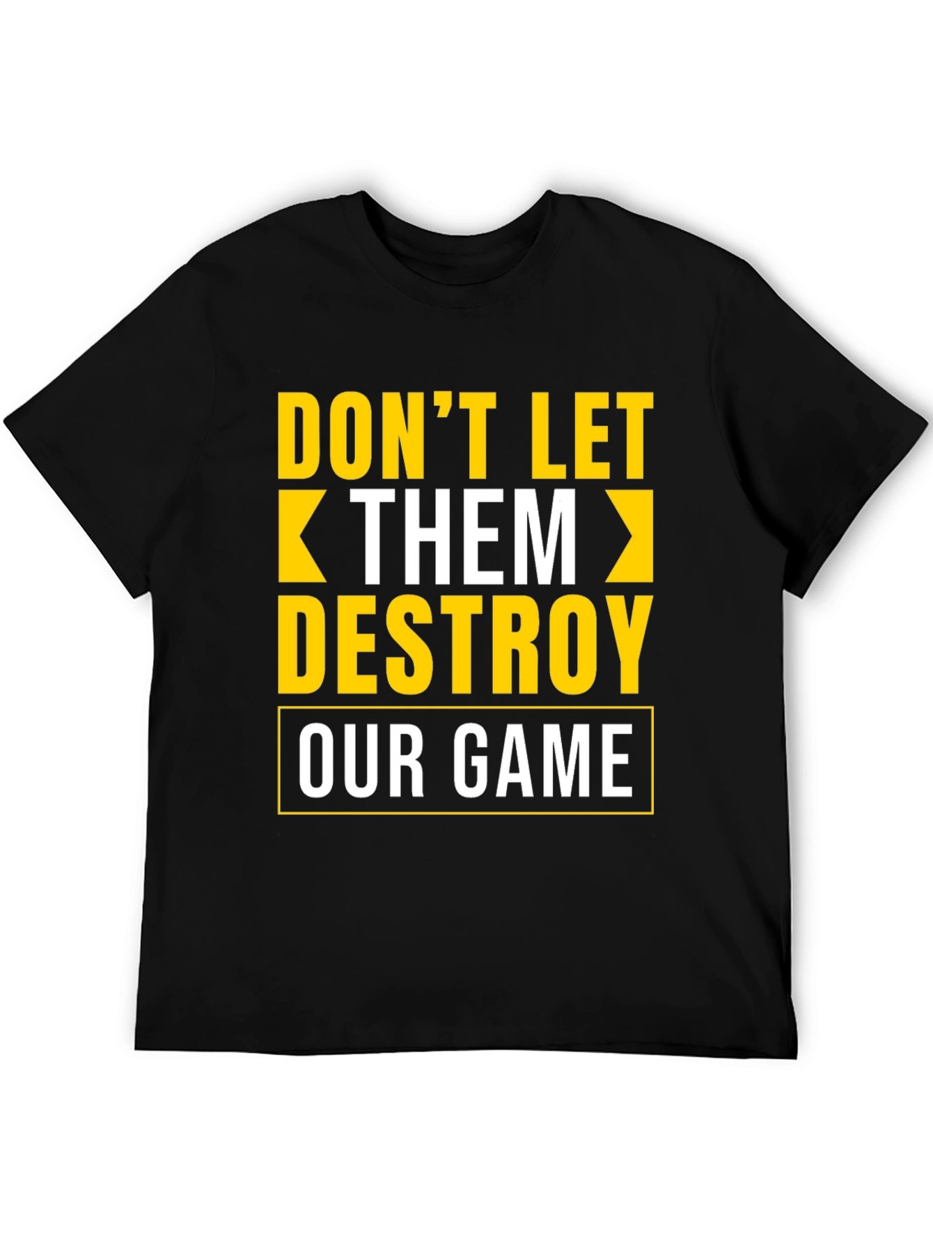 Black Don't Let Them Destroy Our Game Graphic Tee view 5