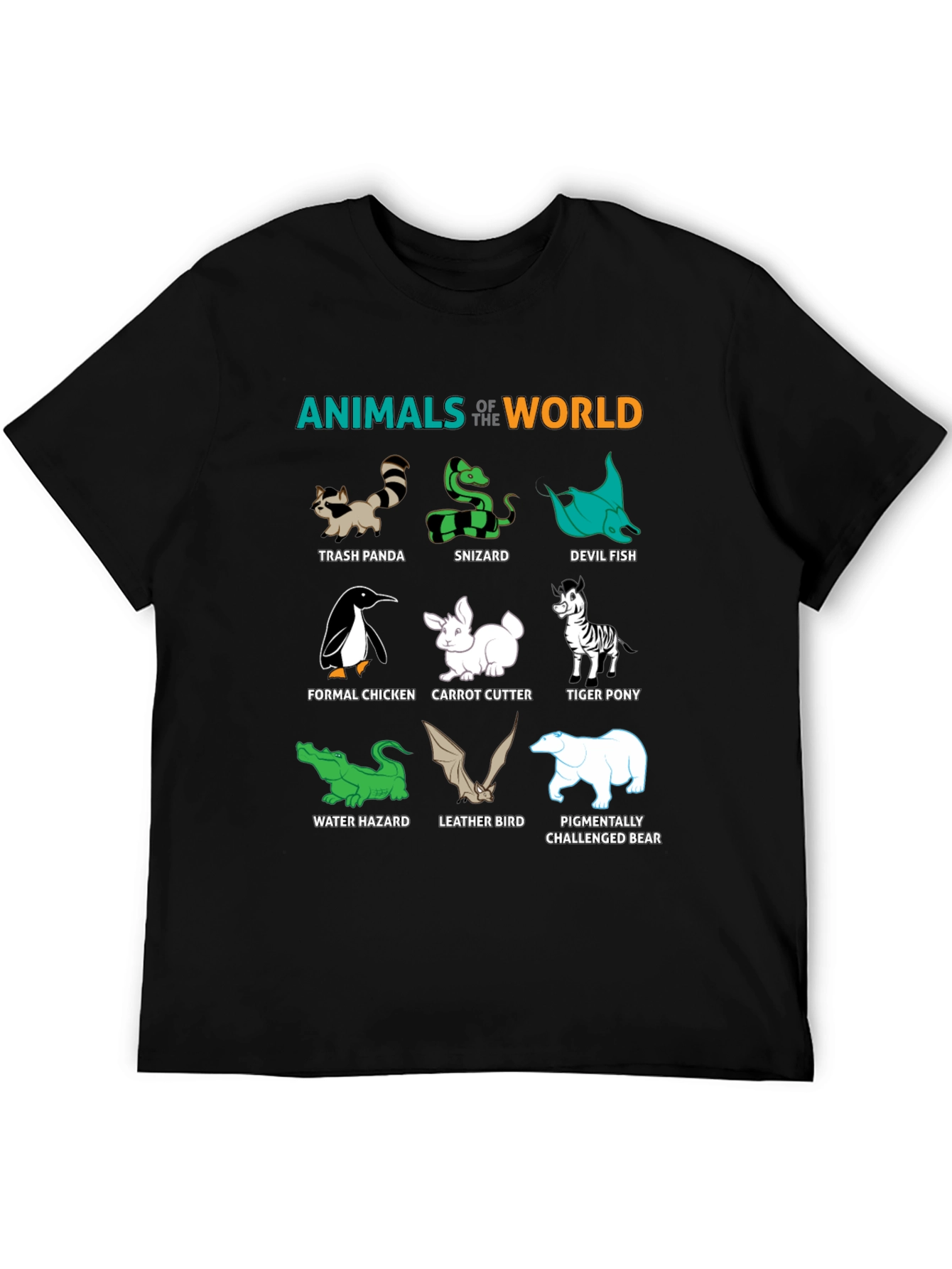 Black Funny Animal Pun T-Shirt view 5