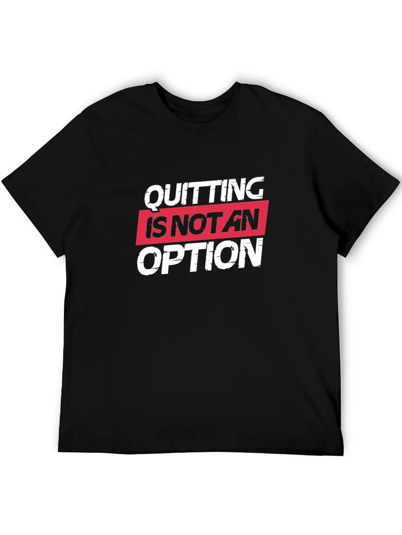Black Quitting Is Not An Option Black Tee Shirt view 5