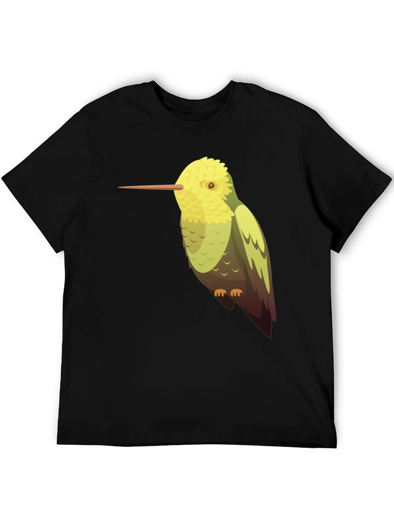 Black Hummingbird Graphic Tee - Black Cotton Blend view 5