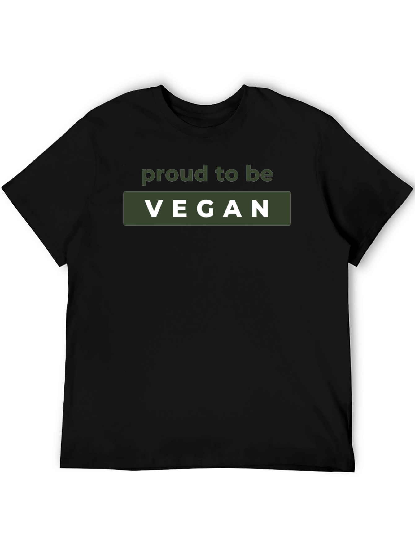 Black Proud Vegan Graphic T-Shirt - Unisex view 5