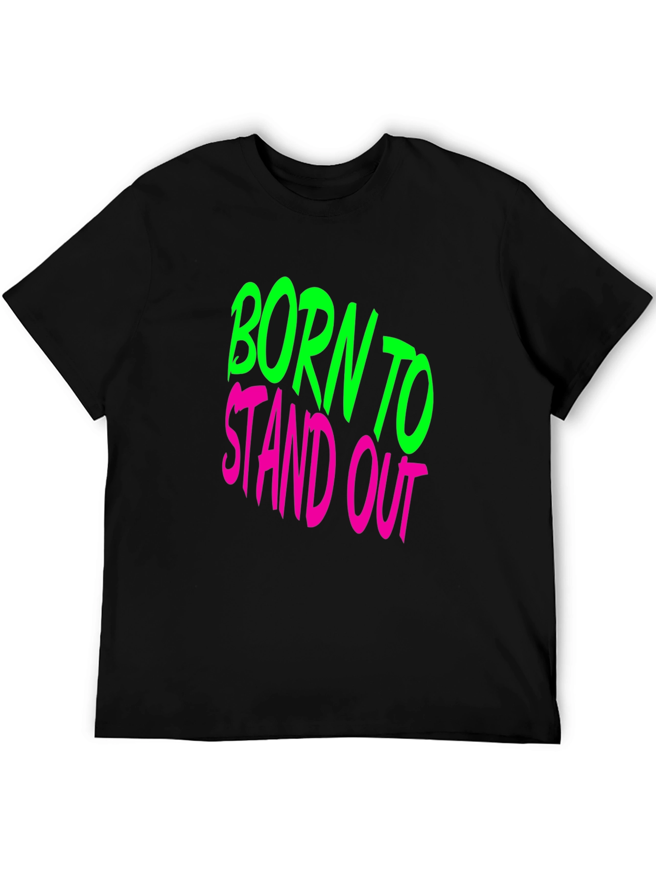 Black Born to Stand Out Graphic T-Shirt view 5