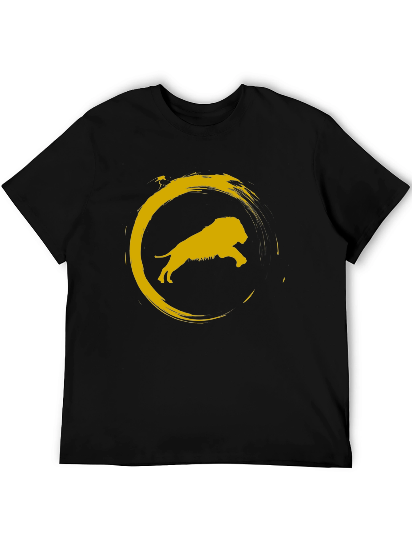Black Lion Circle Graphic Tee - Stylish Menswear view 5