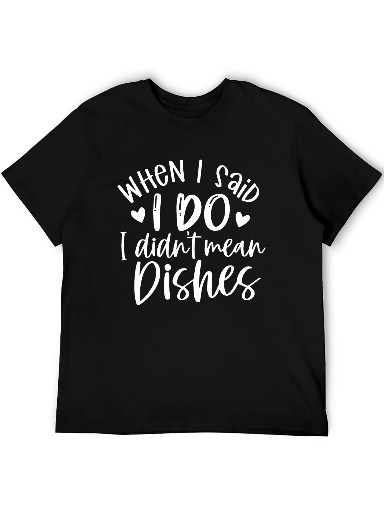 Black Funny Wedding Dish Duty T-Shirt view 5