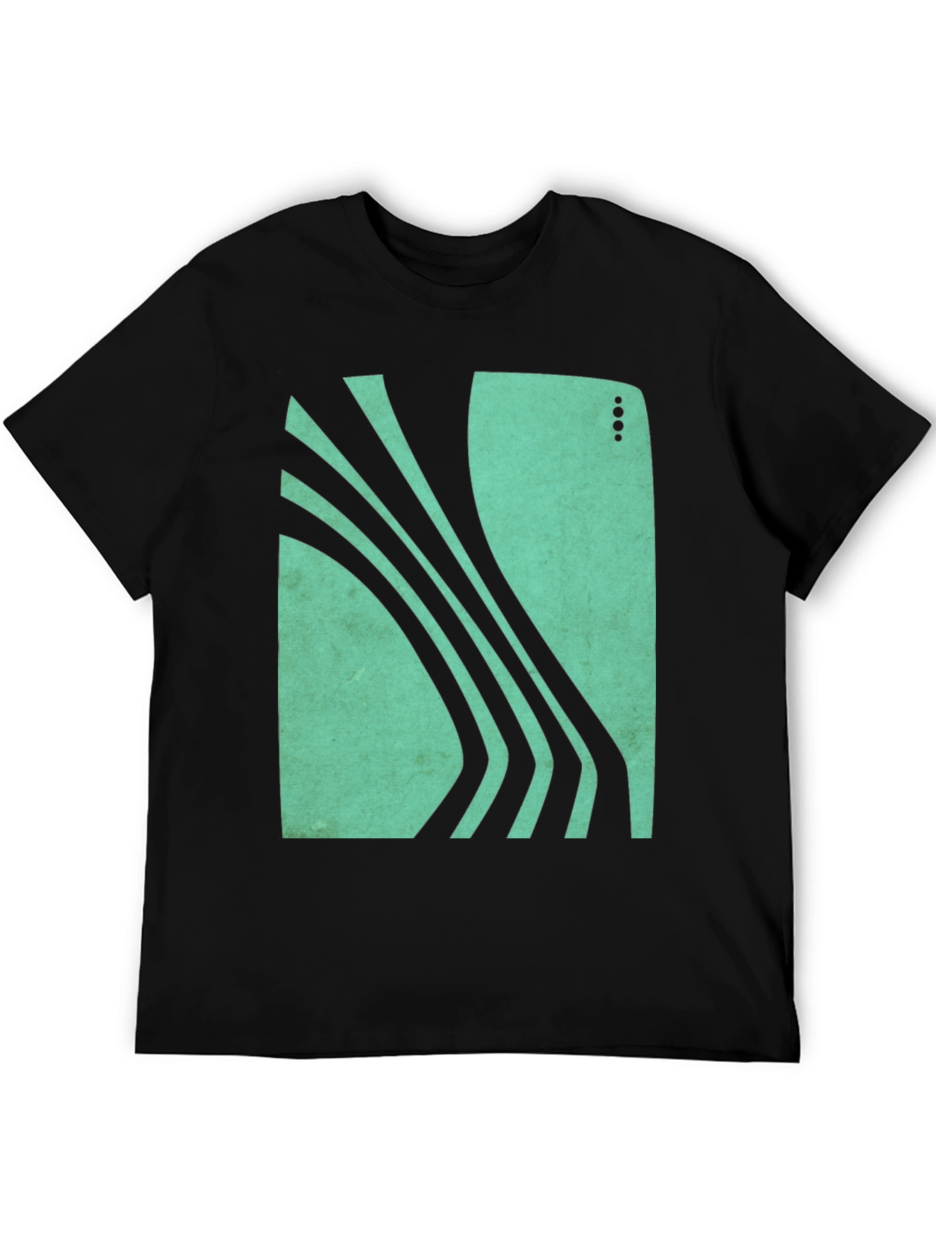 Black Abstract Graphic Print Black T-Shirt view 5