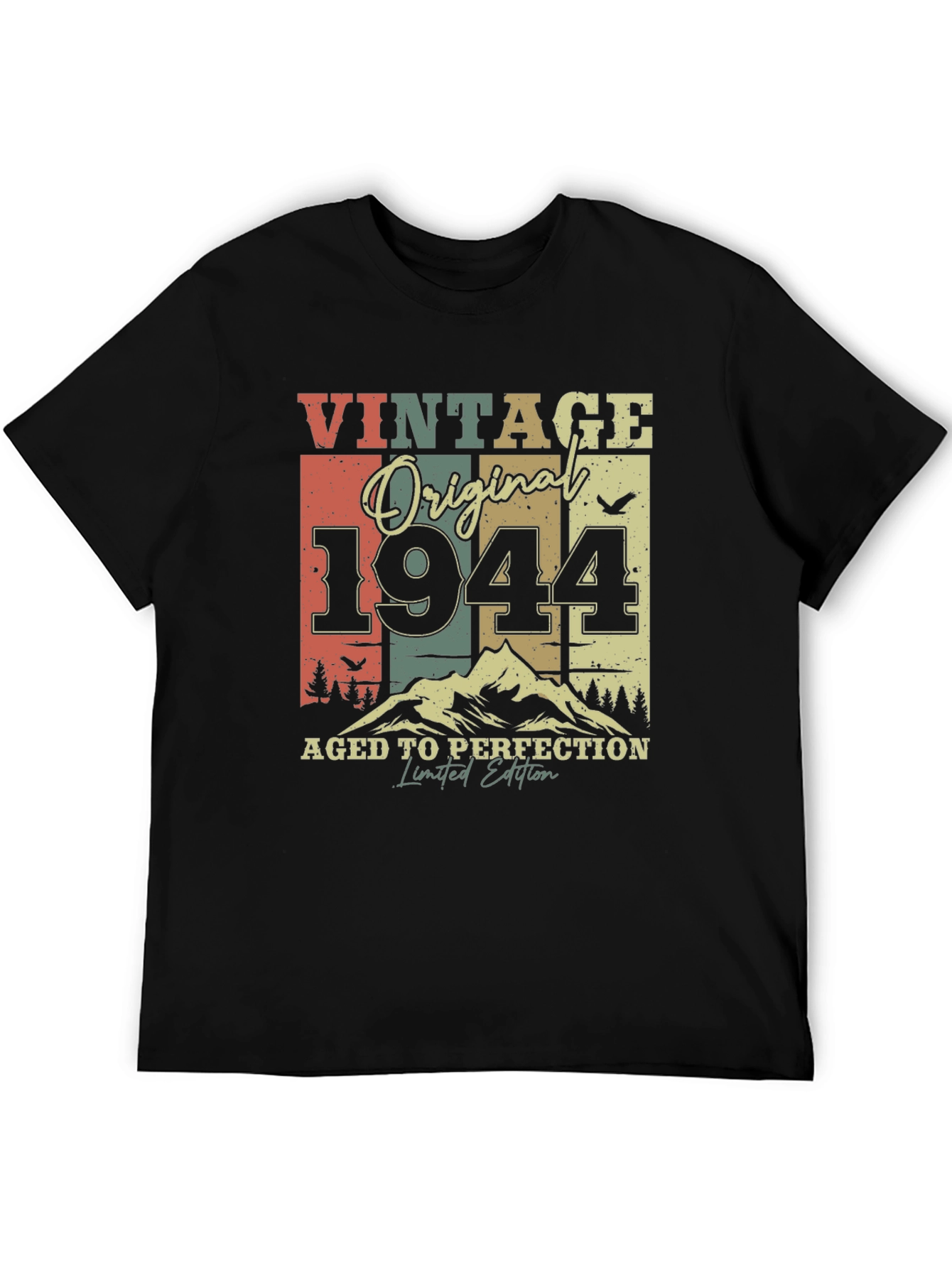 Black Vintage 1944 Aged to Perfection Limited Edition Tee view 5