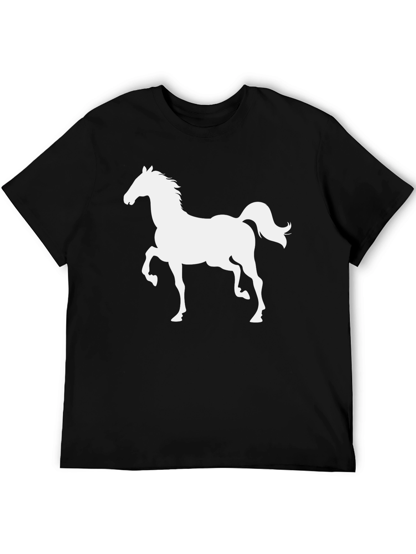Black Black Horse Graphic Tee - Stylish Men's T-Shirt view 5