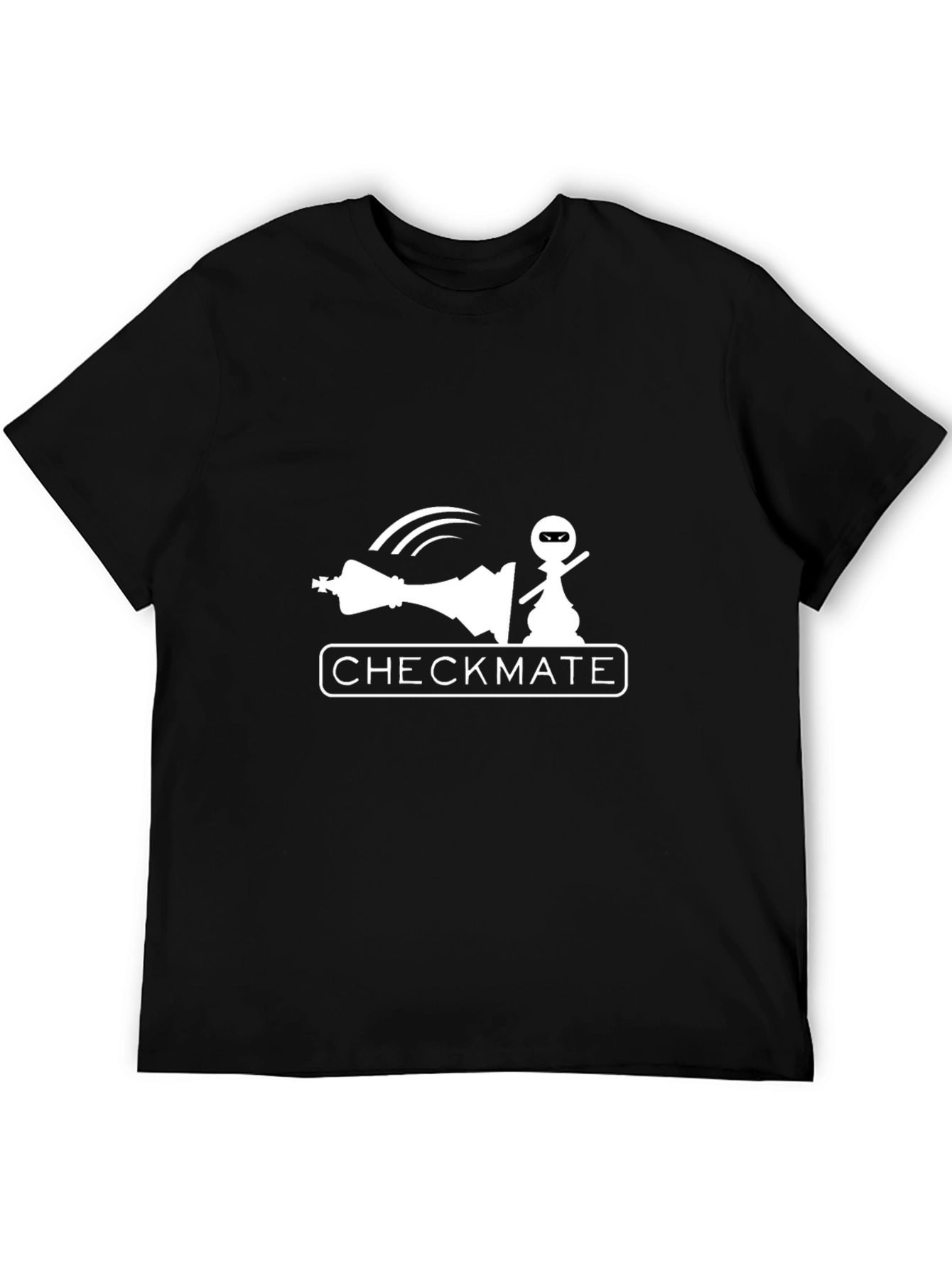 Black Checkmate Ninja Pawn T-Shirt view 5