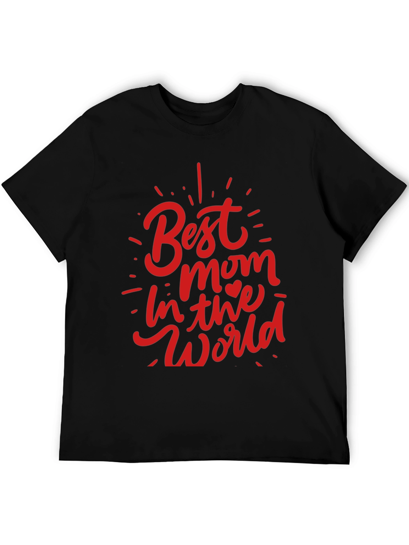 Black Best Mom in the World Graphic Tee view 5