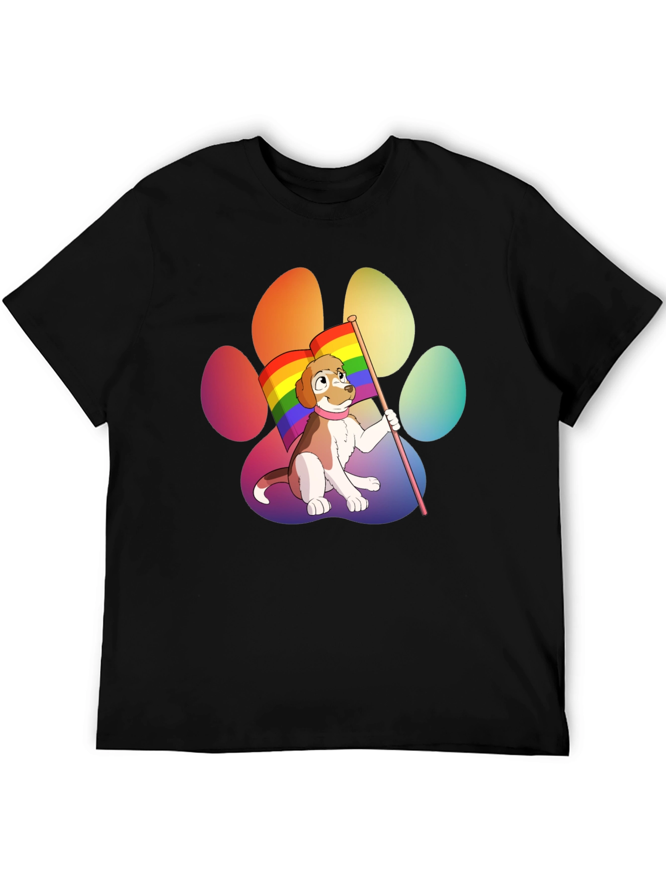 Black Pride Pup T-Shirt - LGBTQ+ Dog Paw Tee view 5