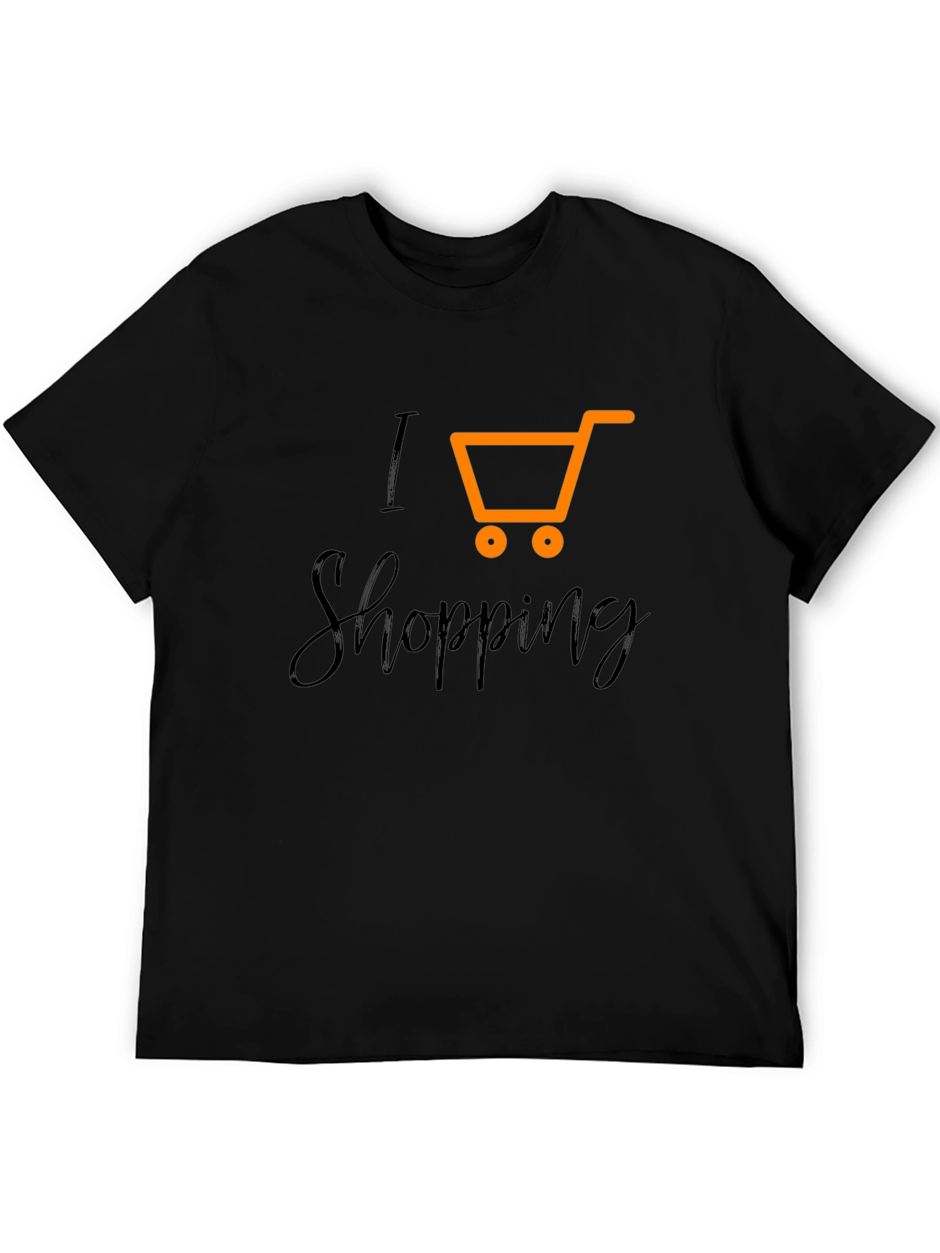 Black I Love Shopping Black T-Shirt view 5
