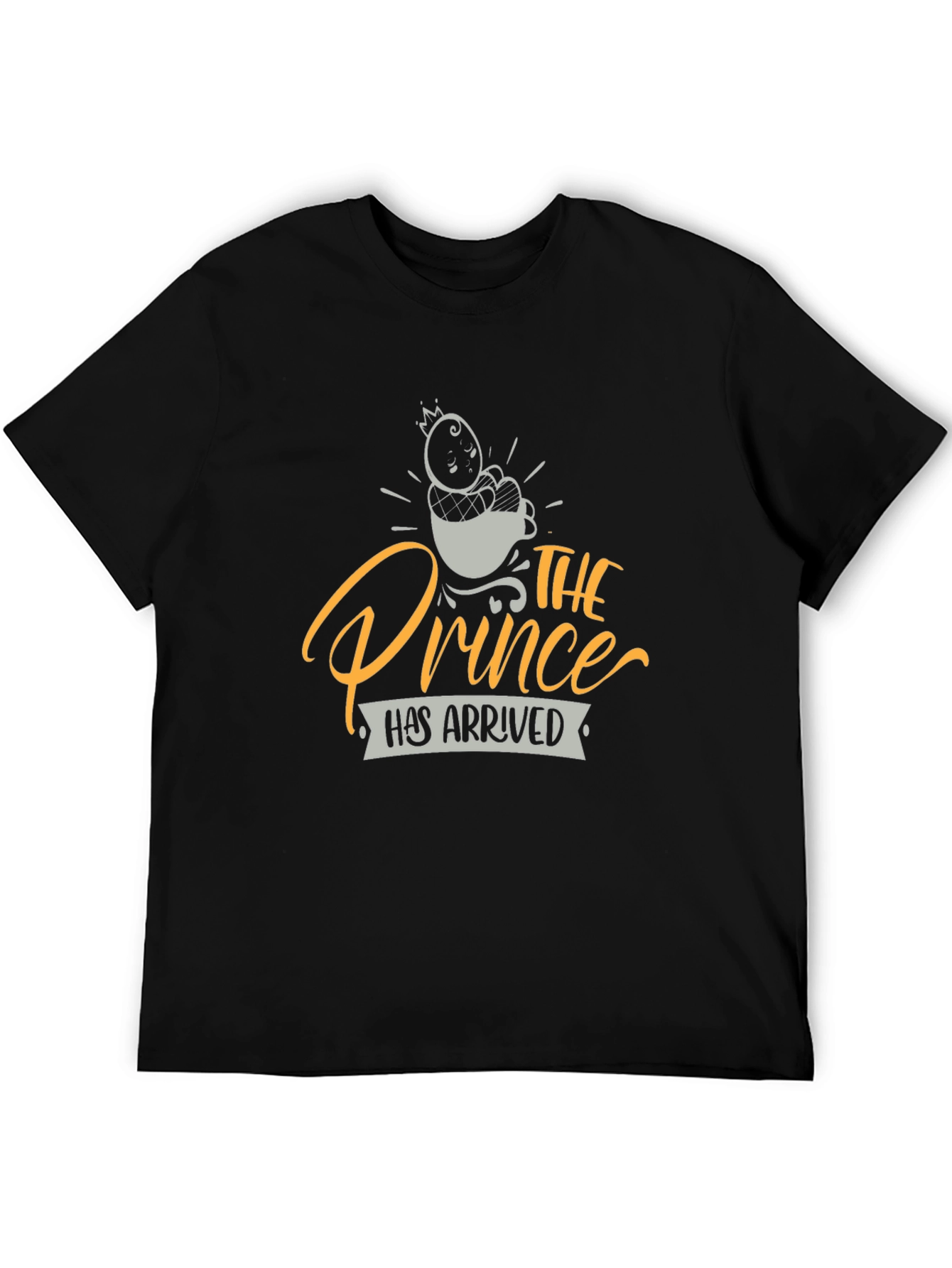 Black The Prince Has Arrived Graphic Tee view 5