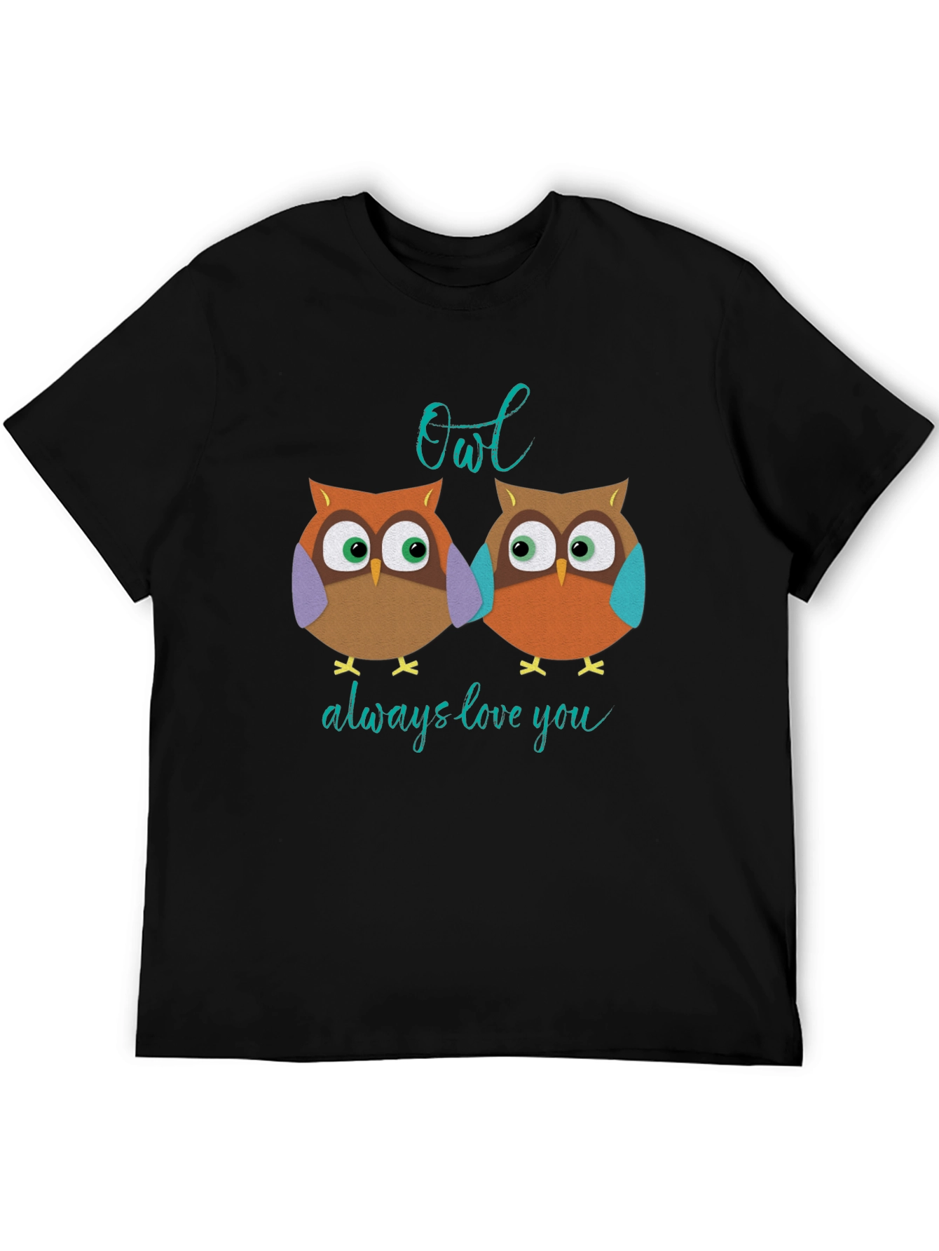 Black Owl Always Love You Black Graphic Tee view 5