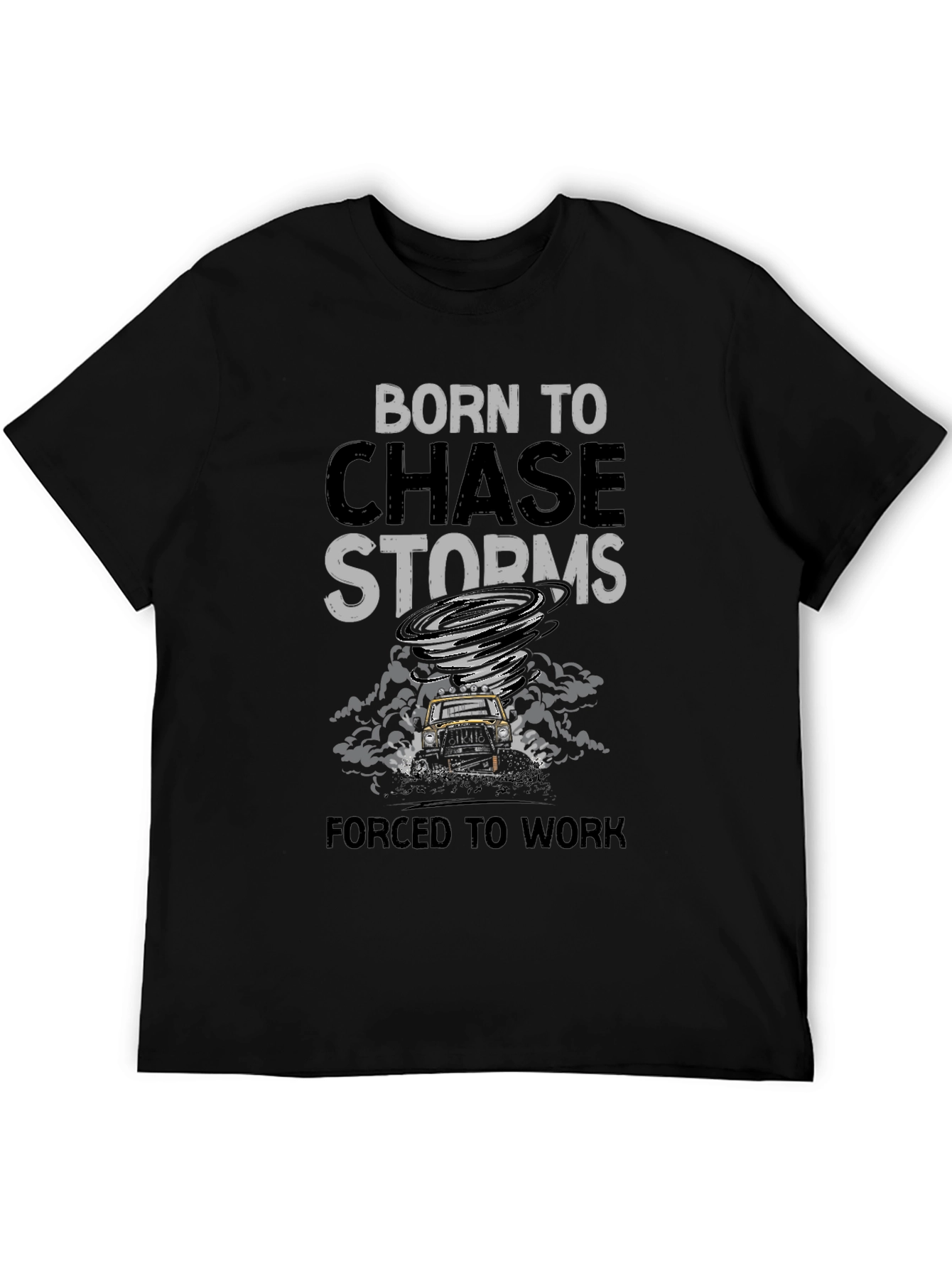 Black Born to Chase Storms T-Shirt view 5