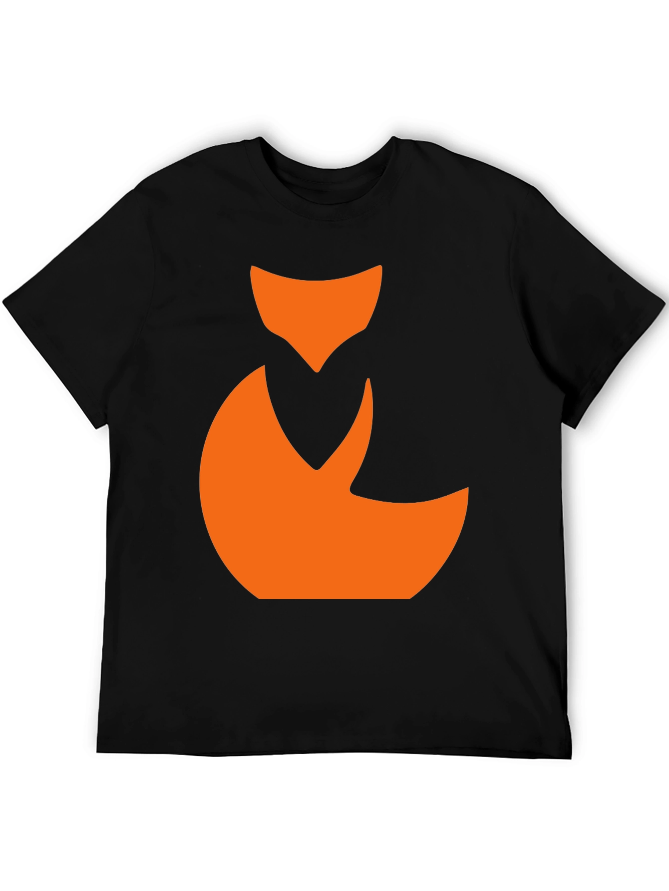 Black Abstract Fox Graphic T-Shirt - Stylish Black Tee view 5