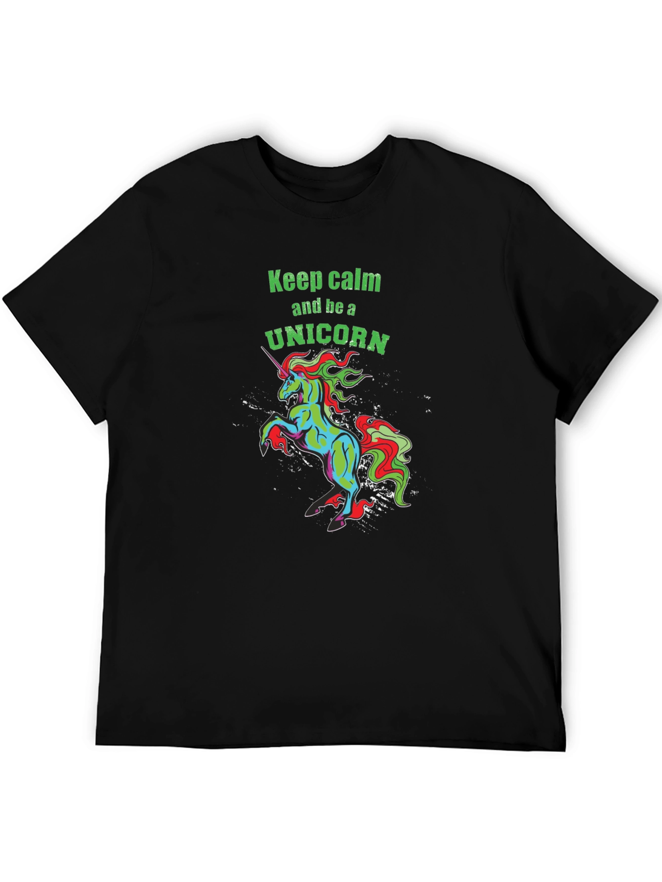 Black Unicorn Graphic Tee - Keep Calm view 5