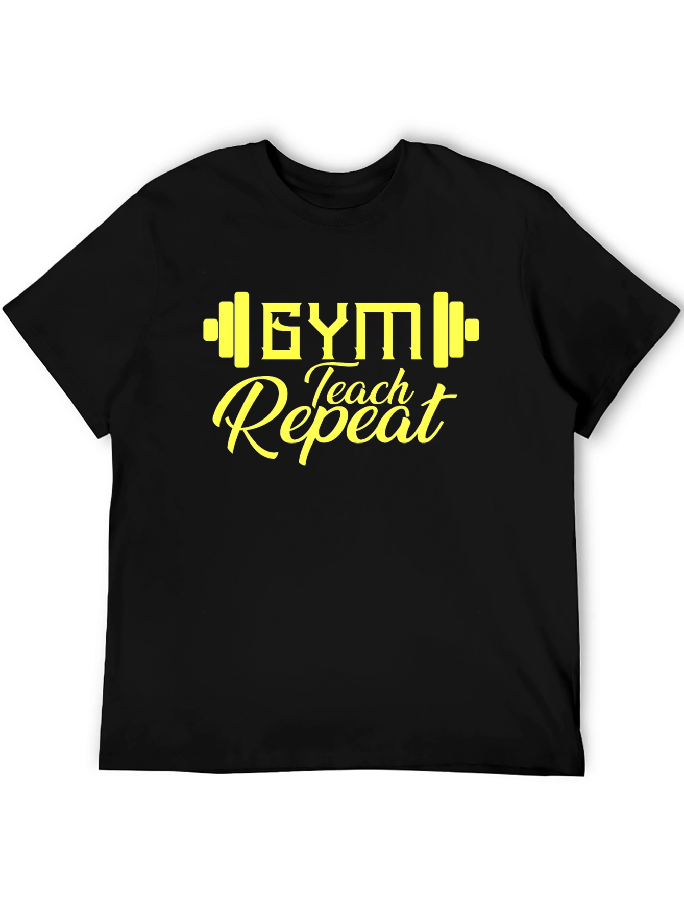 Black Gym Teach Repeat Graphic Tee view 5