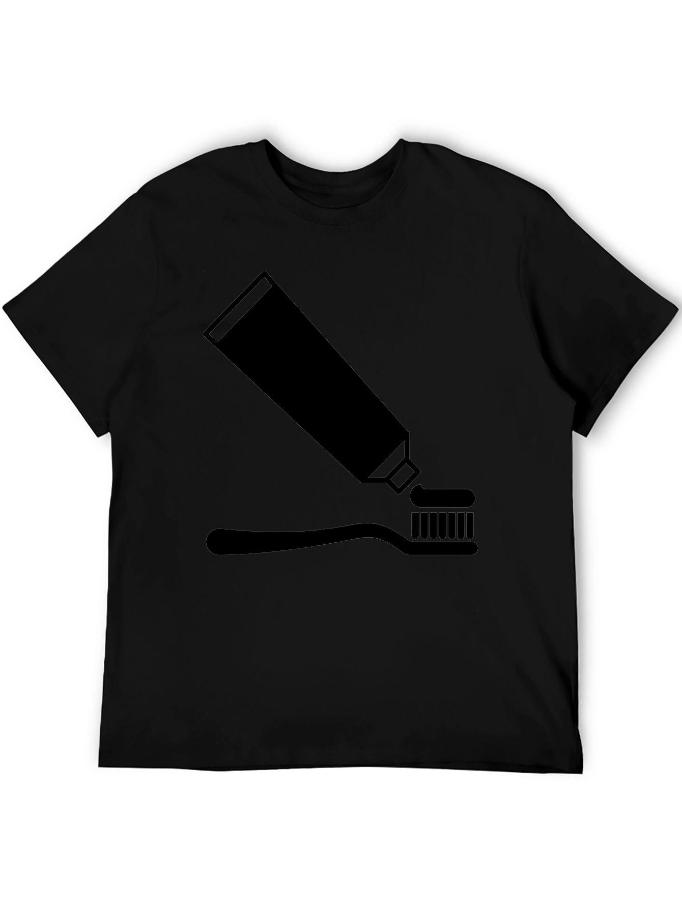 Black Toothpaste & Brush Graphic Tee - Black view 5