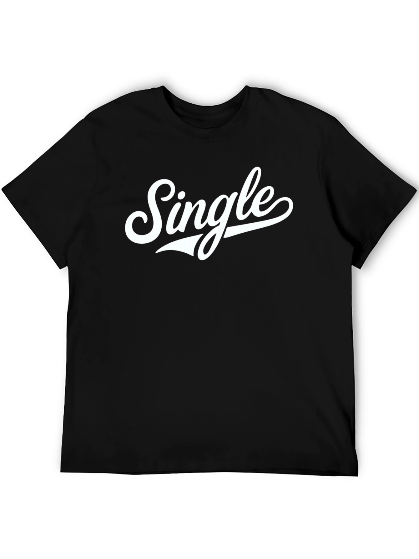 Black Single Graphic Tee - Black Cotton Blend view 5