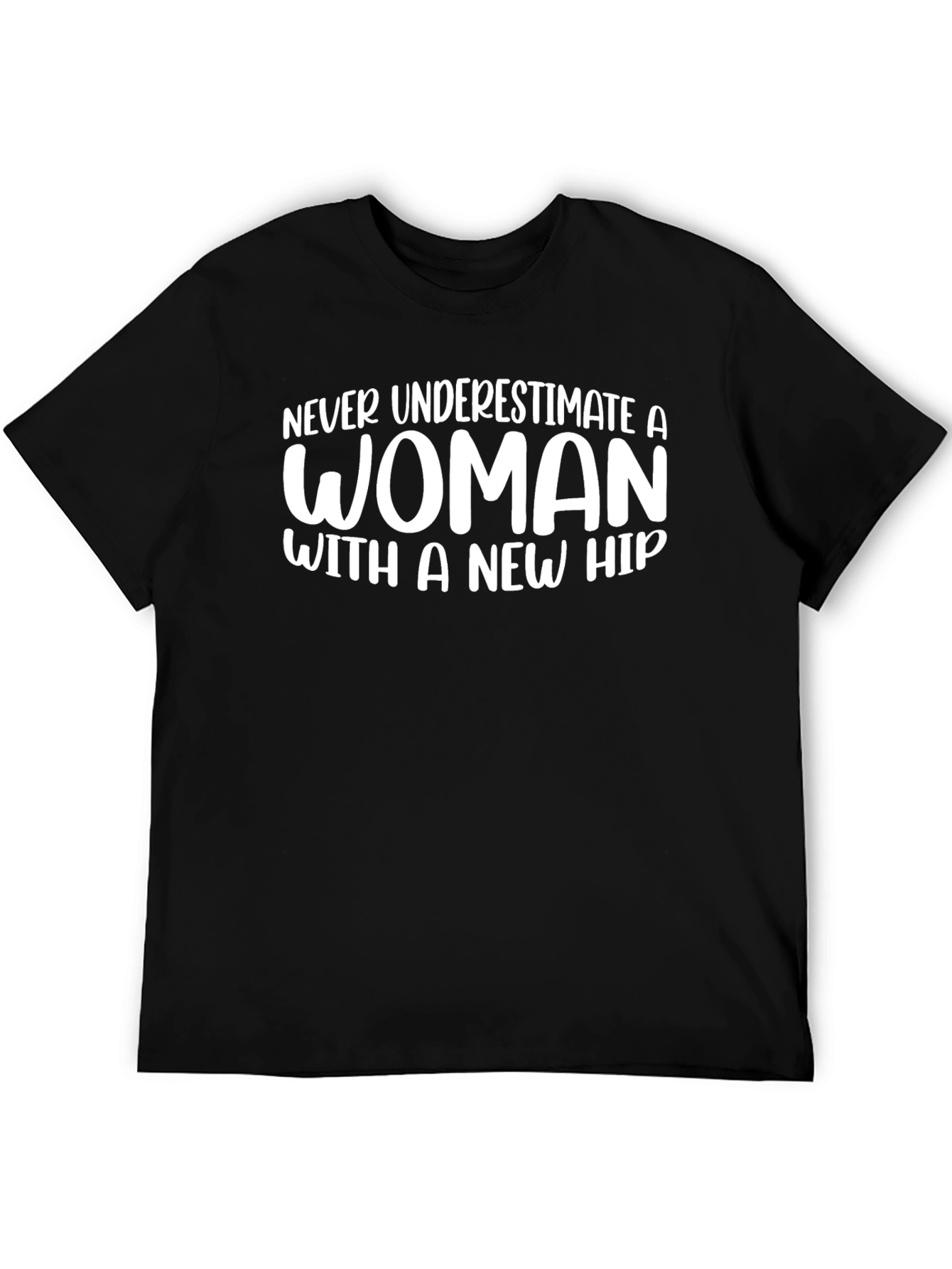 Black New Hip Woman Black Graphic T-Shirt view 5