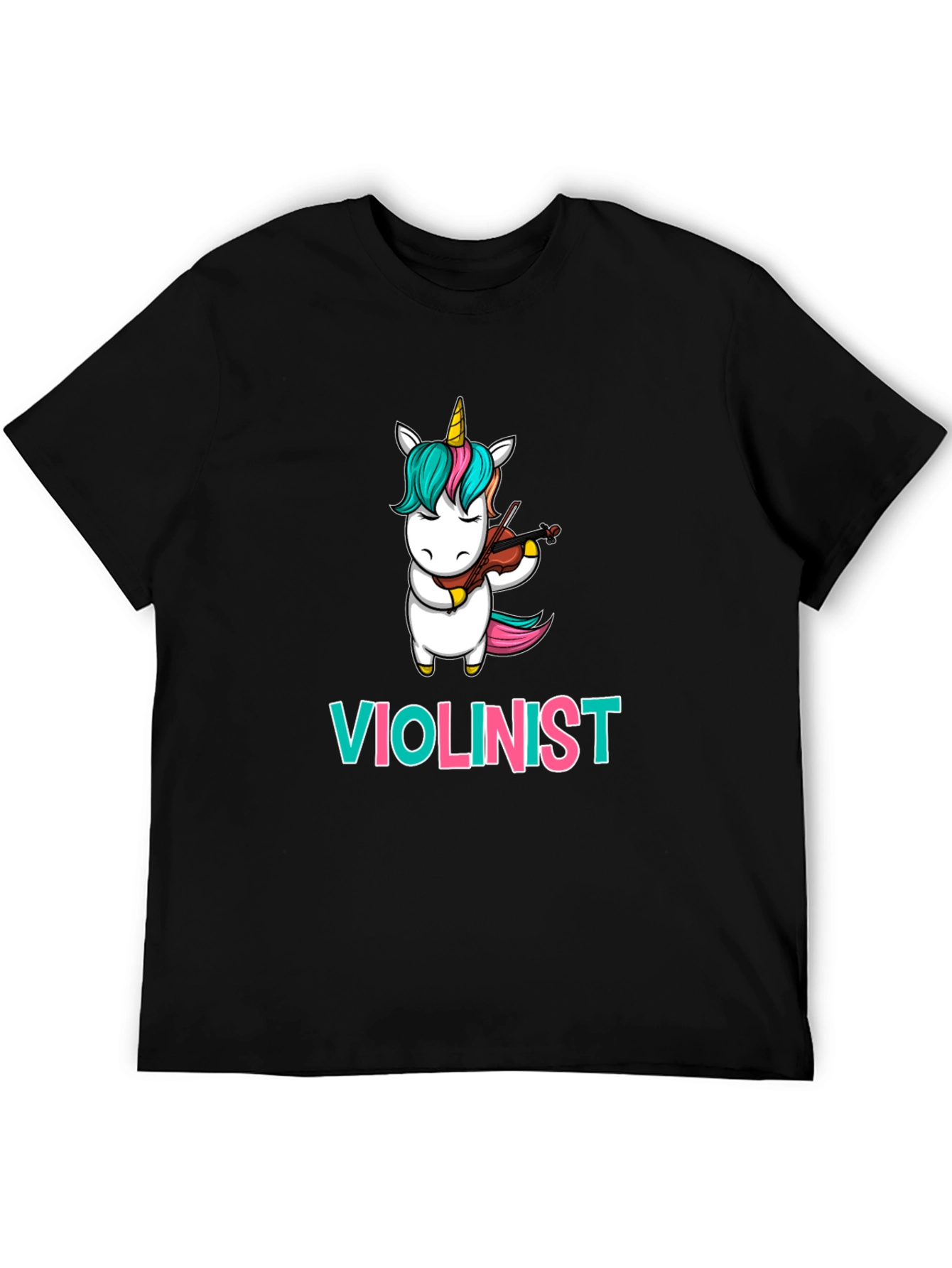 Black Unicorn Violinist T-Shirt: Funny Musician Tee view 5