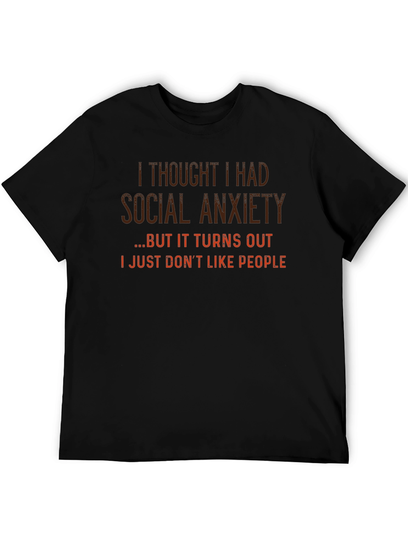 Black Social Anxiety T-Shirt - Funny Slogan Tee view 5