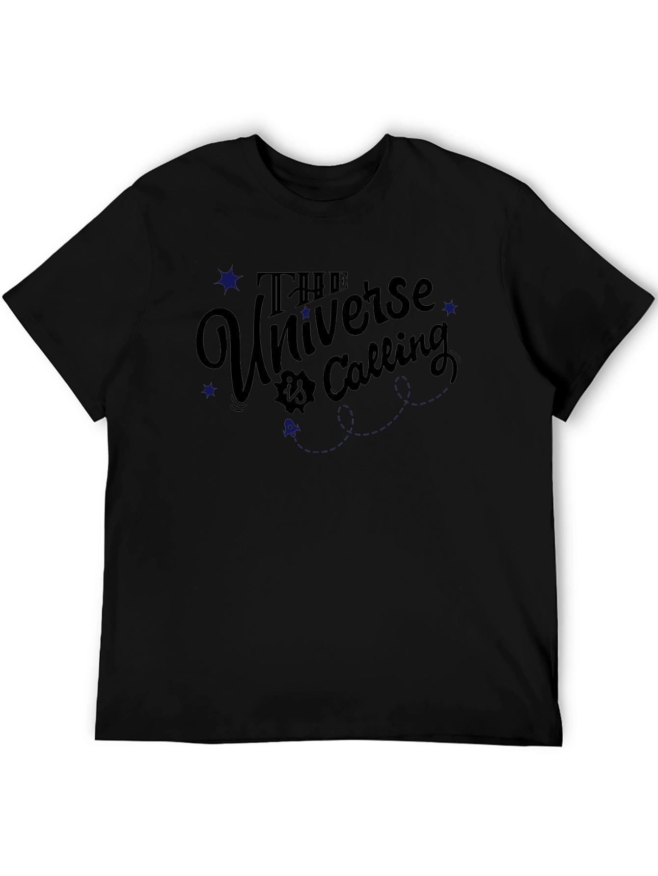 Black The Universe is Calling T-Shirt - Stylish Graphic Tee view 5
