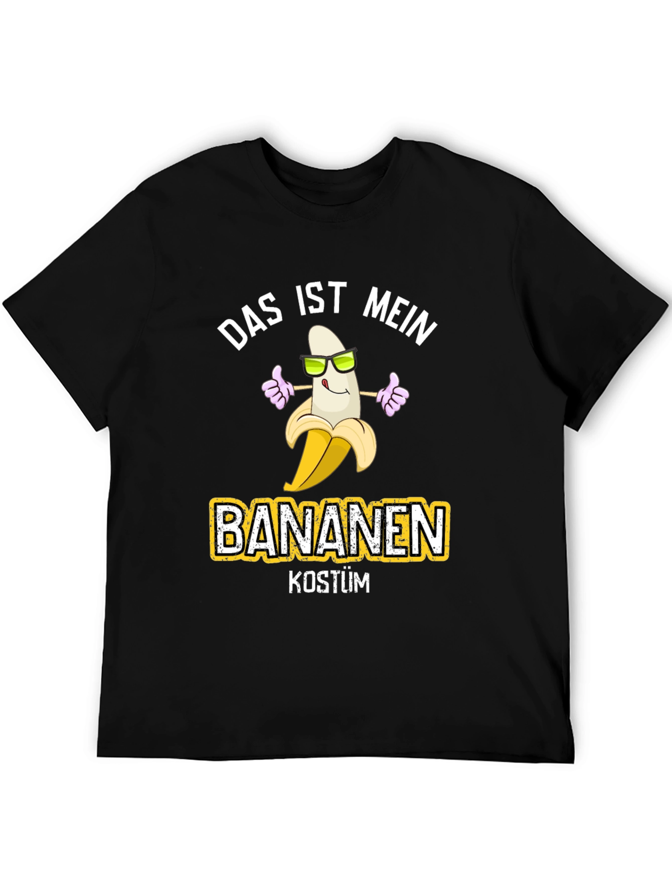 Black Funny Banana Costume T-Shirt view 5